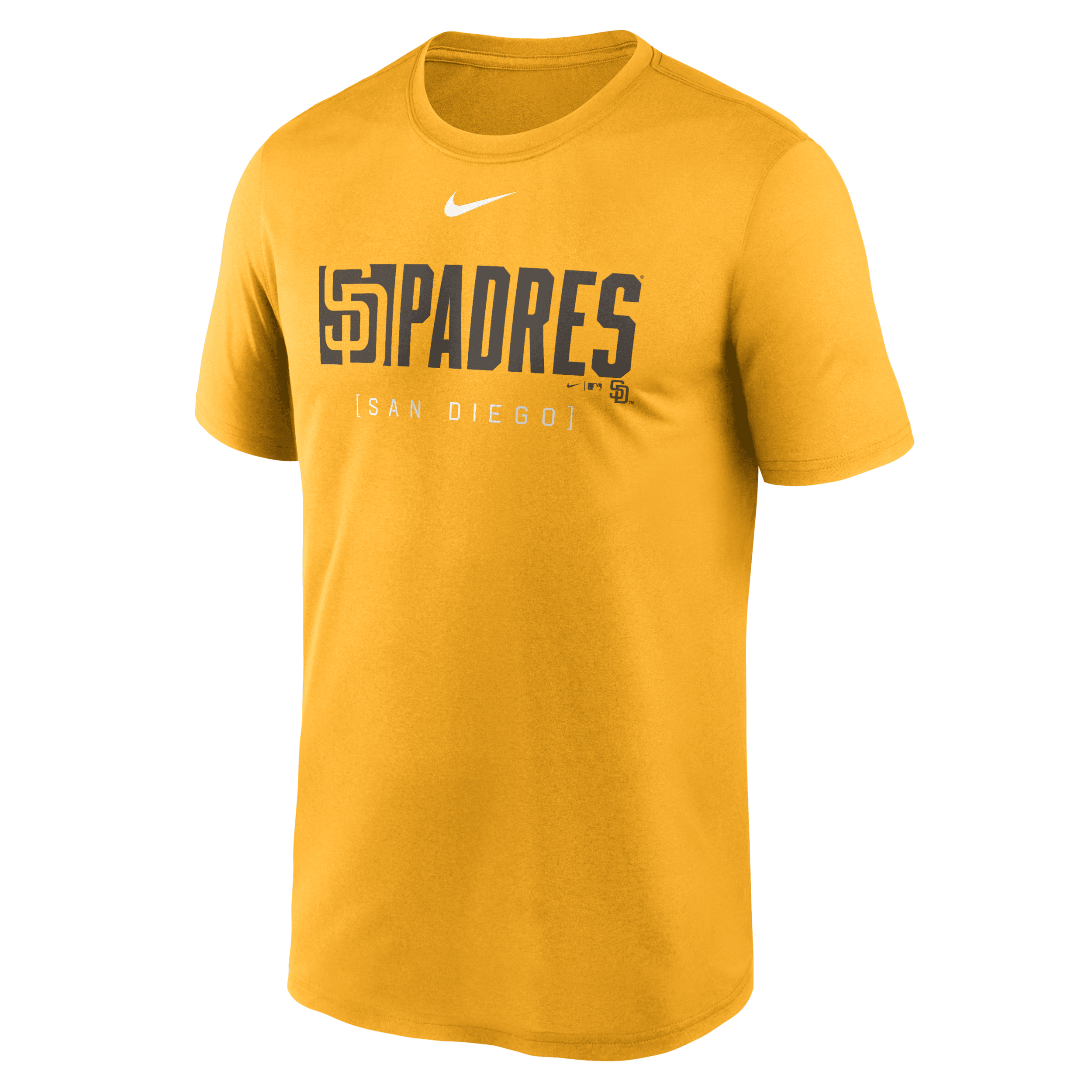 Shop Nike San Diego Padres Knockout Legend  Men's Dri-fit Mlb T-shirt In Yellow