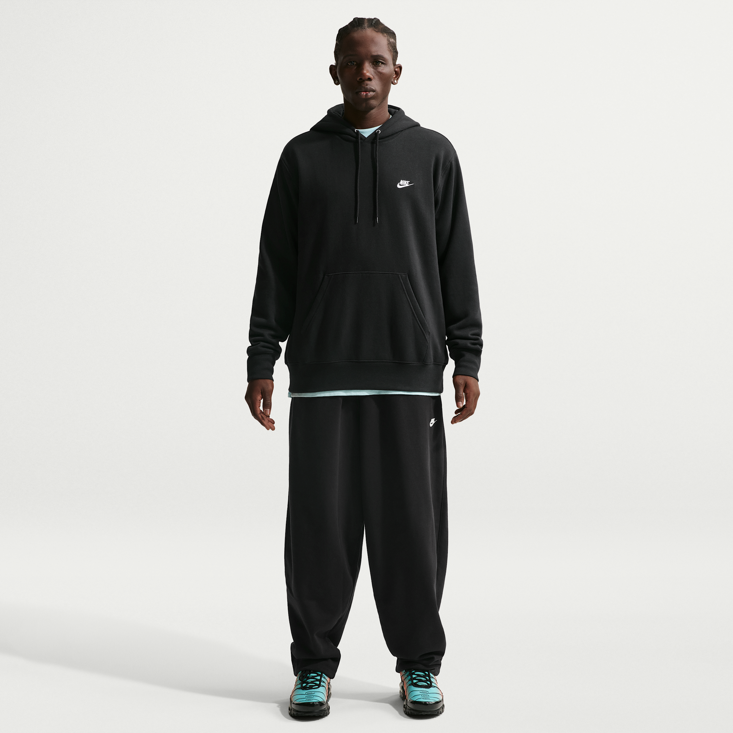 Men's Nike Sportswear Club Oversized French Terry Pants in Black | IF0721-010