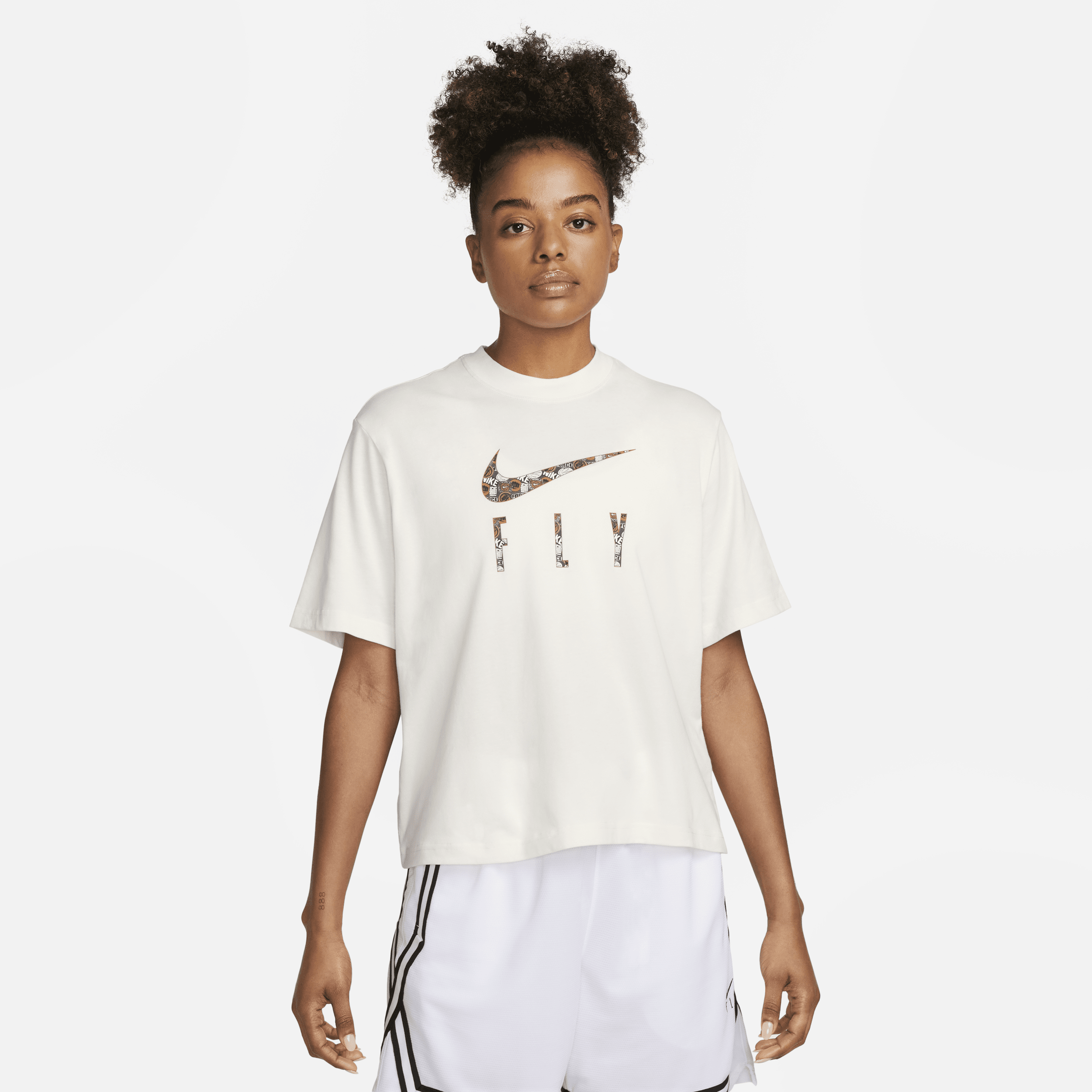Nike Women's Dri-fit Swoosh Fly T-shirt In Brown
