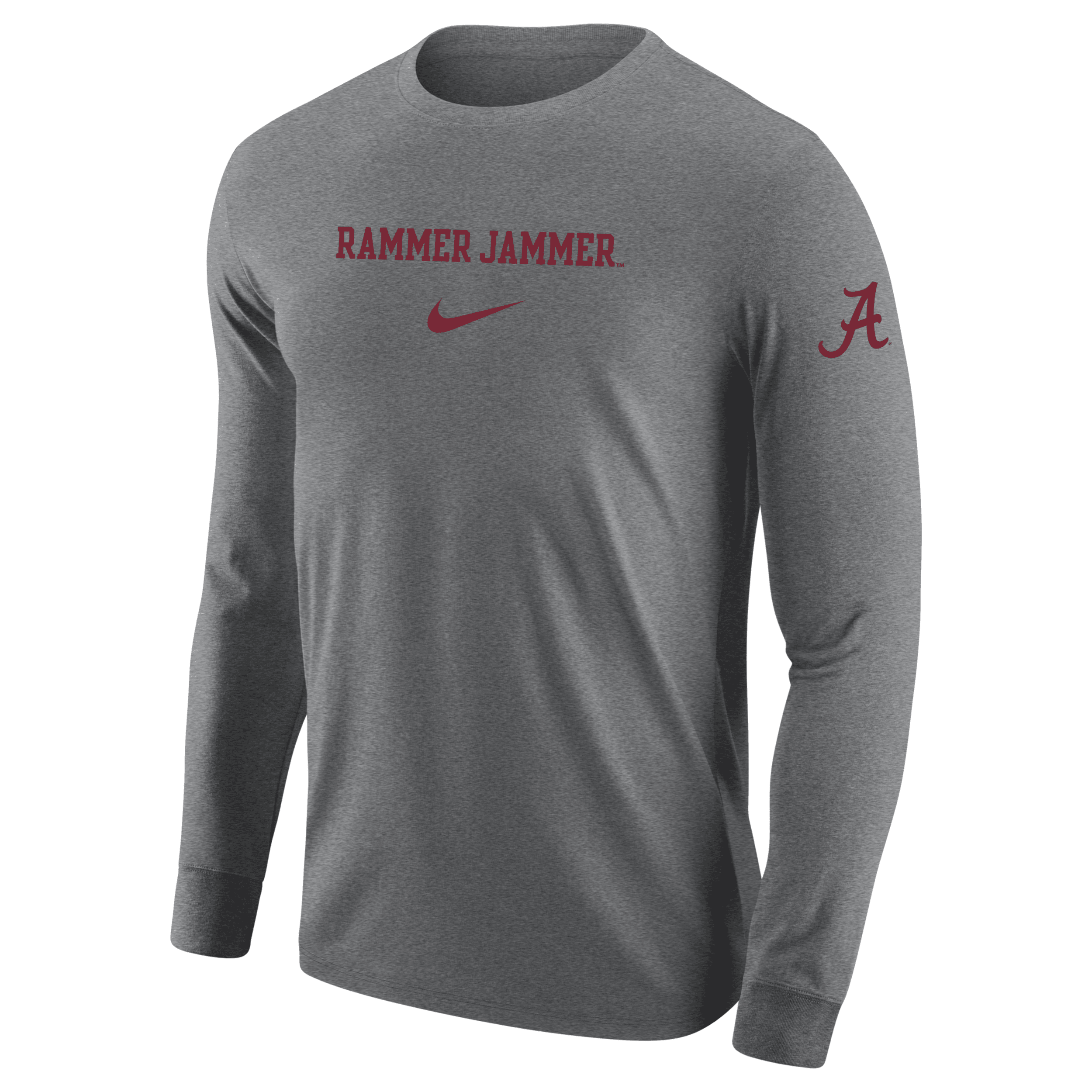 Shop Nike Alabama  Men's College Long-sleeve T-shirt In Grey