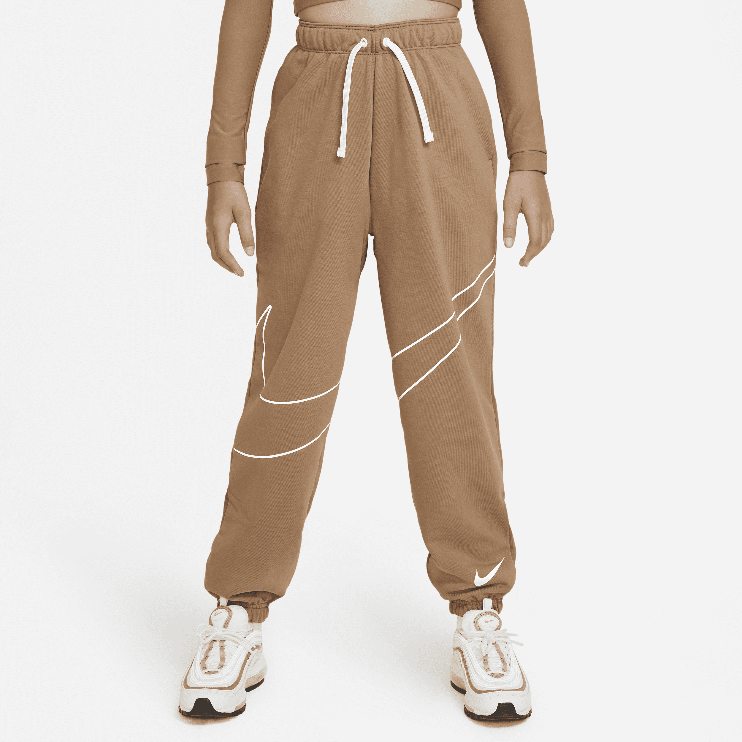 Nike Sportswear Big Kids' Oversized Pants In Brown
