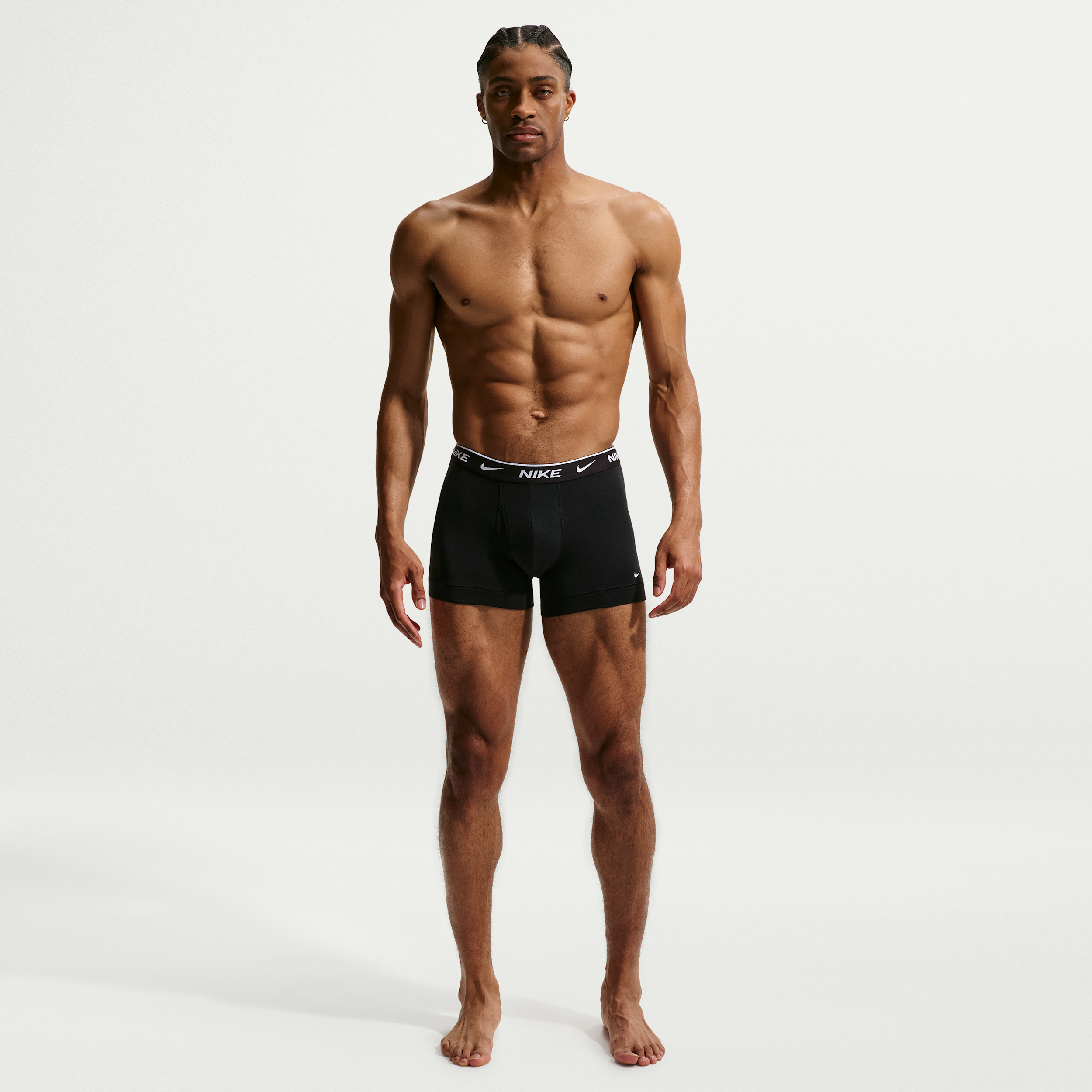 Nike Men's Essential Cotton Stretch Dri-FIT Trunks (3-Pack) in Black | KE1281-001