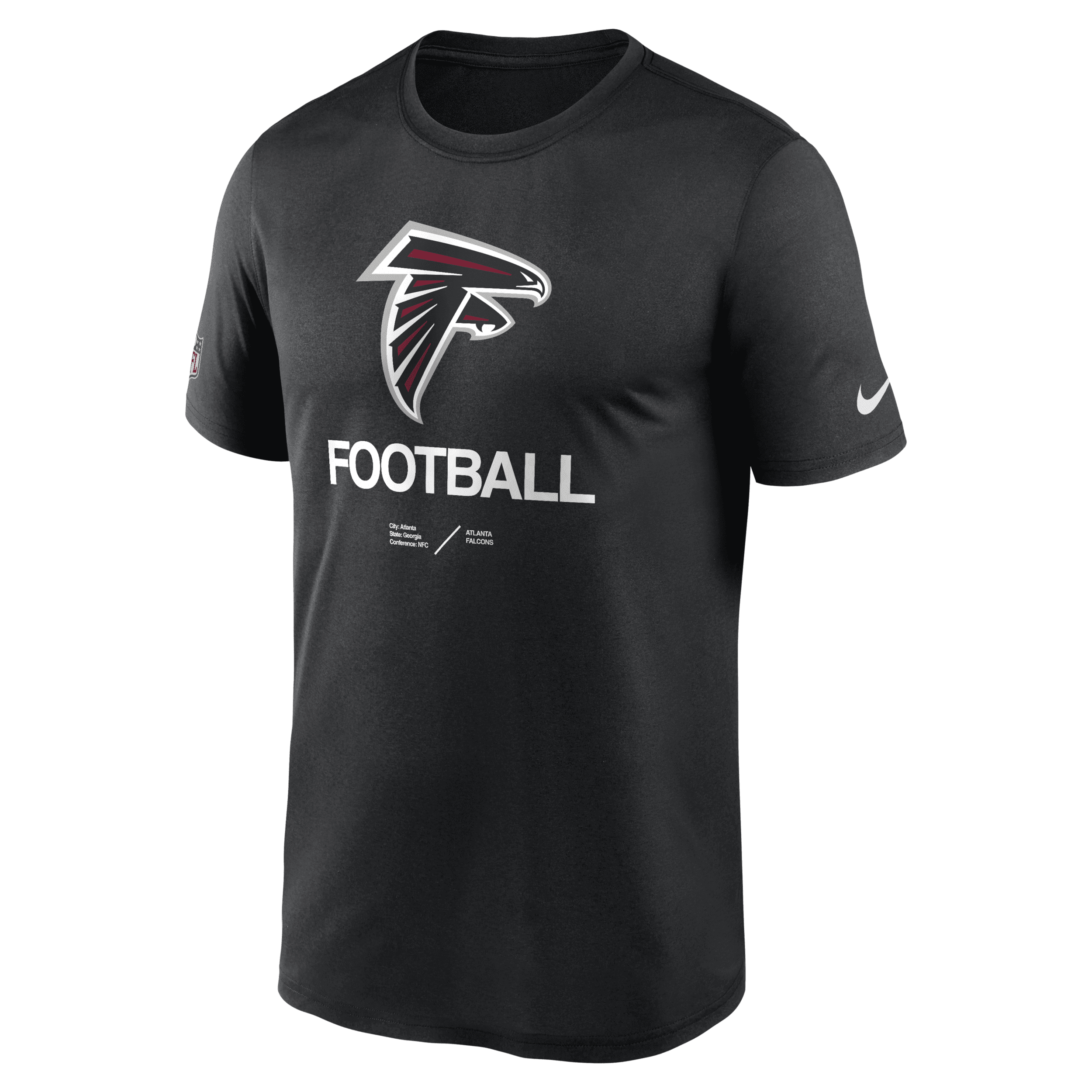 Shop Nike Men's Dri-fit Infograph (nfl Atlanta Falcons) T-shirt In Black