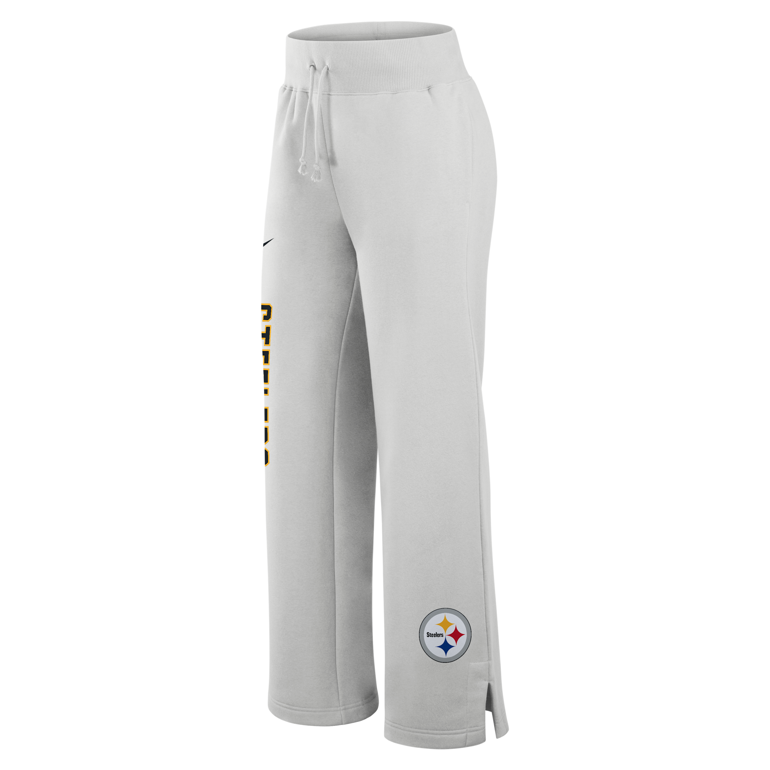 Pittsburgh Steelers Primetime Phoenix Wide-Leg Nike Women's NFL Sweatpants in Grey | 027E0BB7L-VZL