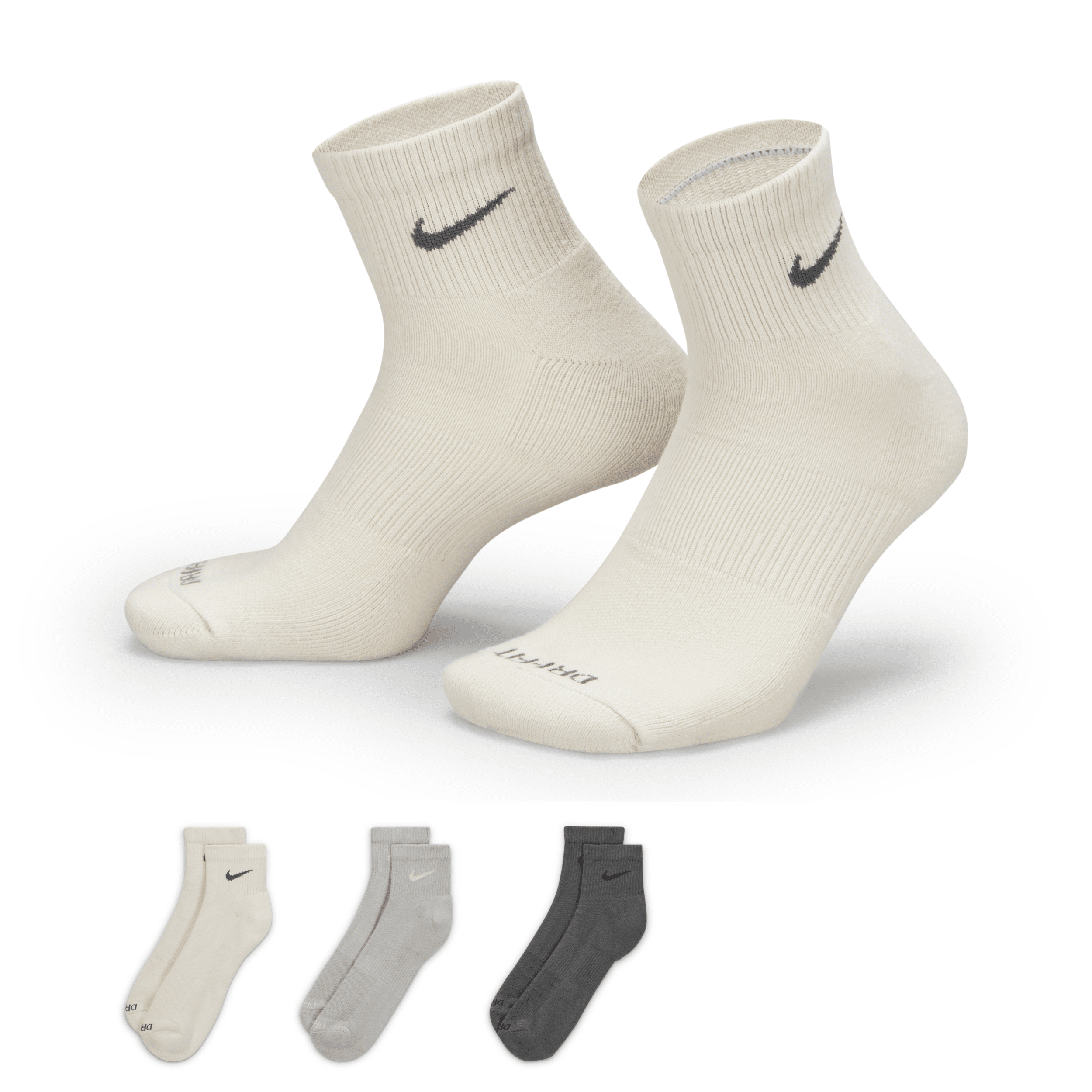 Nike Men's Everyday Plus Cushioned Training Ankle Socks (3 Pairs) In Multicolor