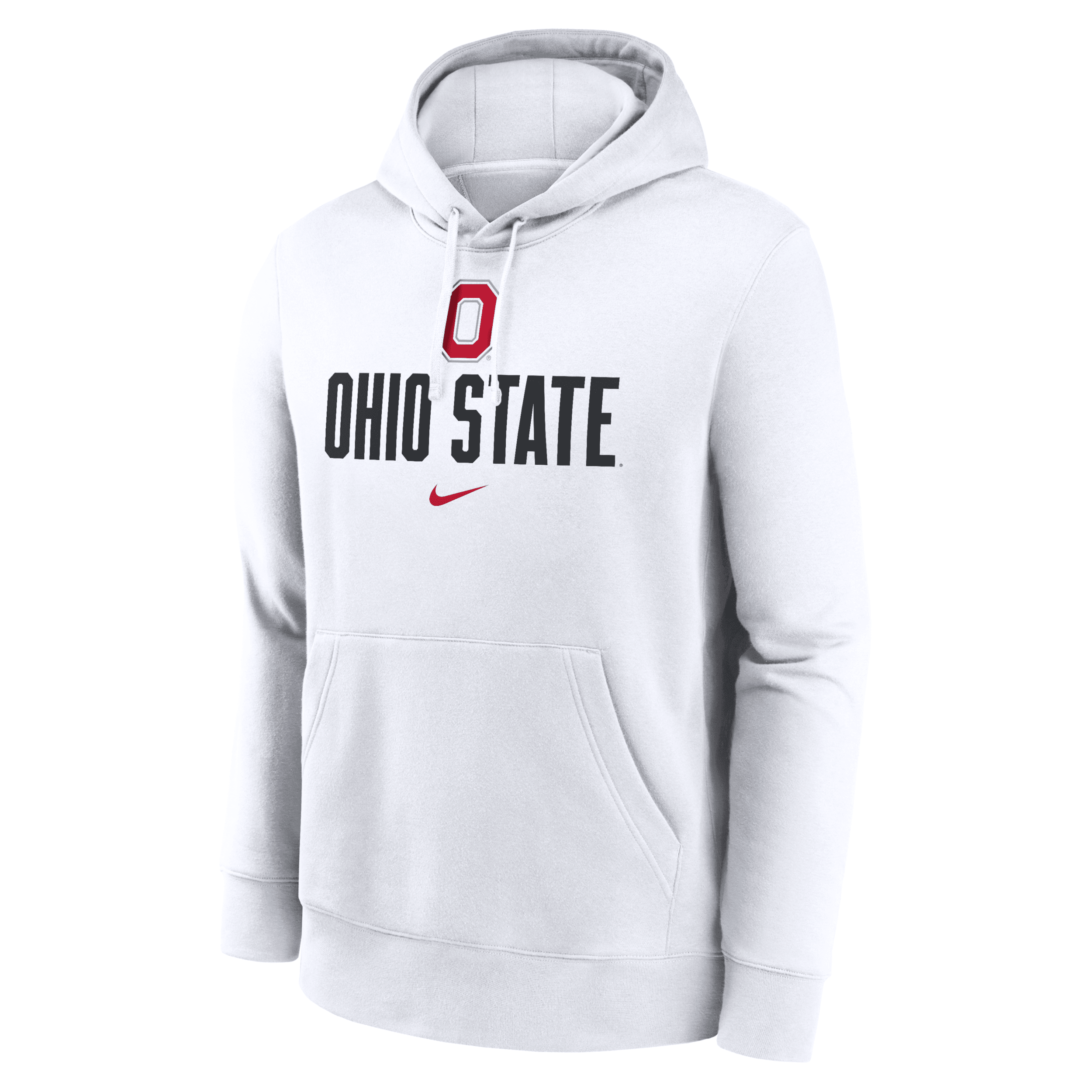 Nike Ohio State Buckeyes Primetime Club Campus  Men's College Pullover Hoodie In White