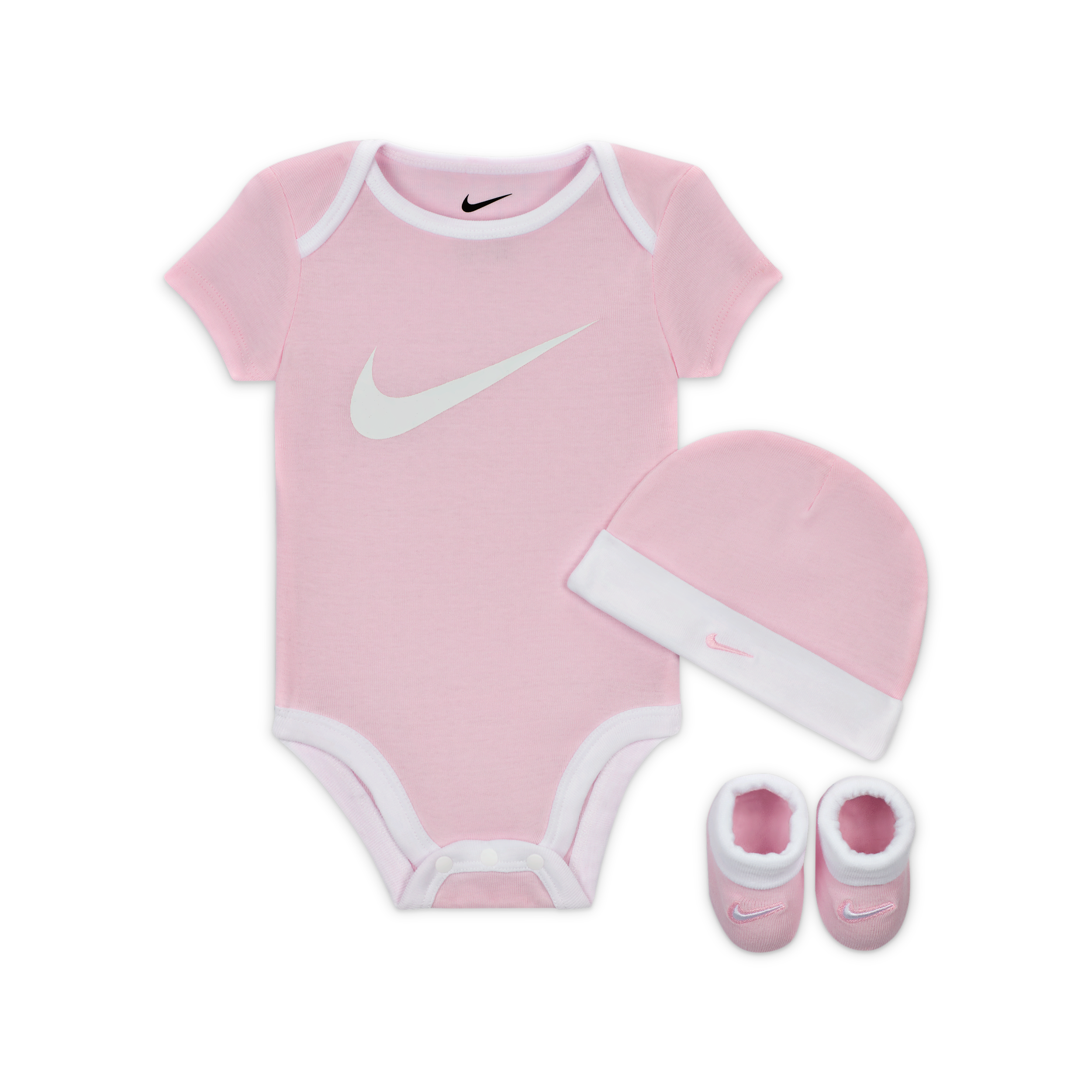 Nike Baby Bodysuit Hat and Booties Box Set in Pink MN0072-A9Y 26$