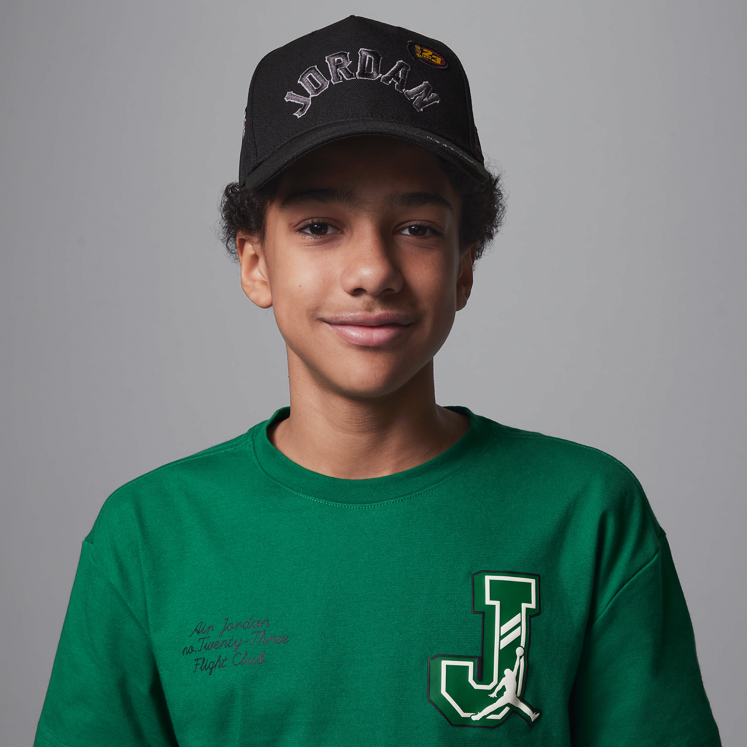 Jordan Big Kids' Signature Curved Brim Cap In Black