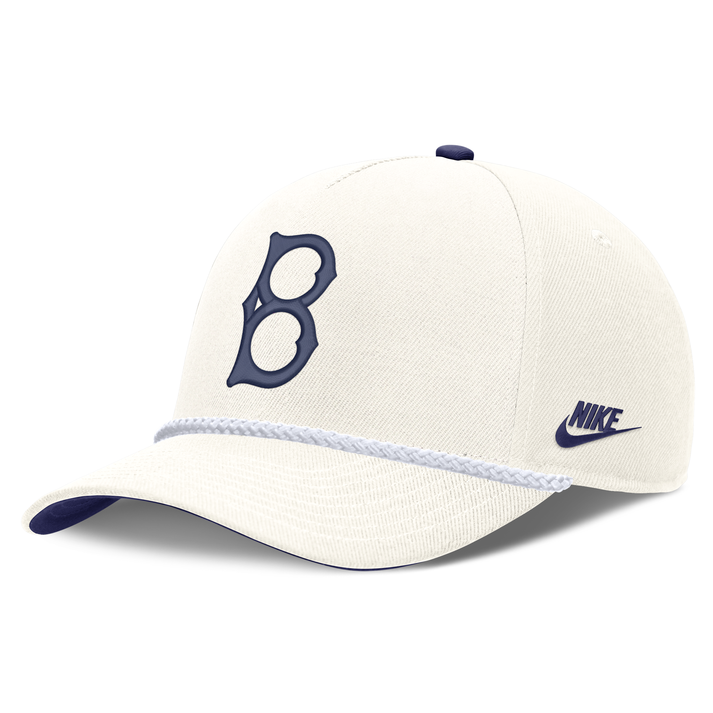 Brooklyn Dodgers Cooperstown Rise Nike Men's MLB Adjustable Hat in White | NB450I87KB-U8F