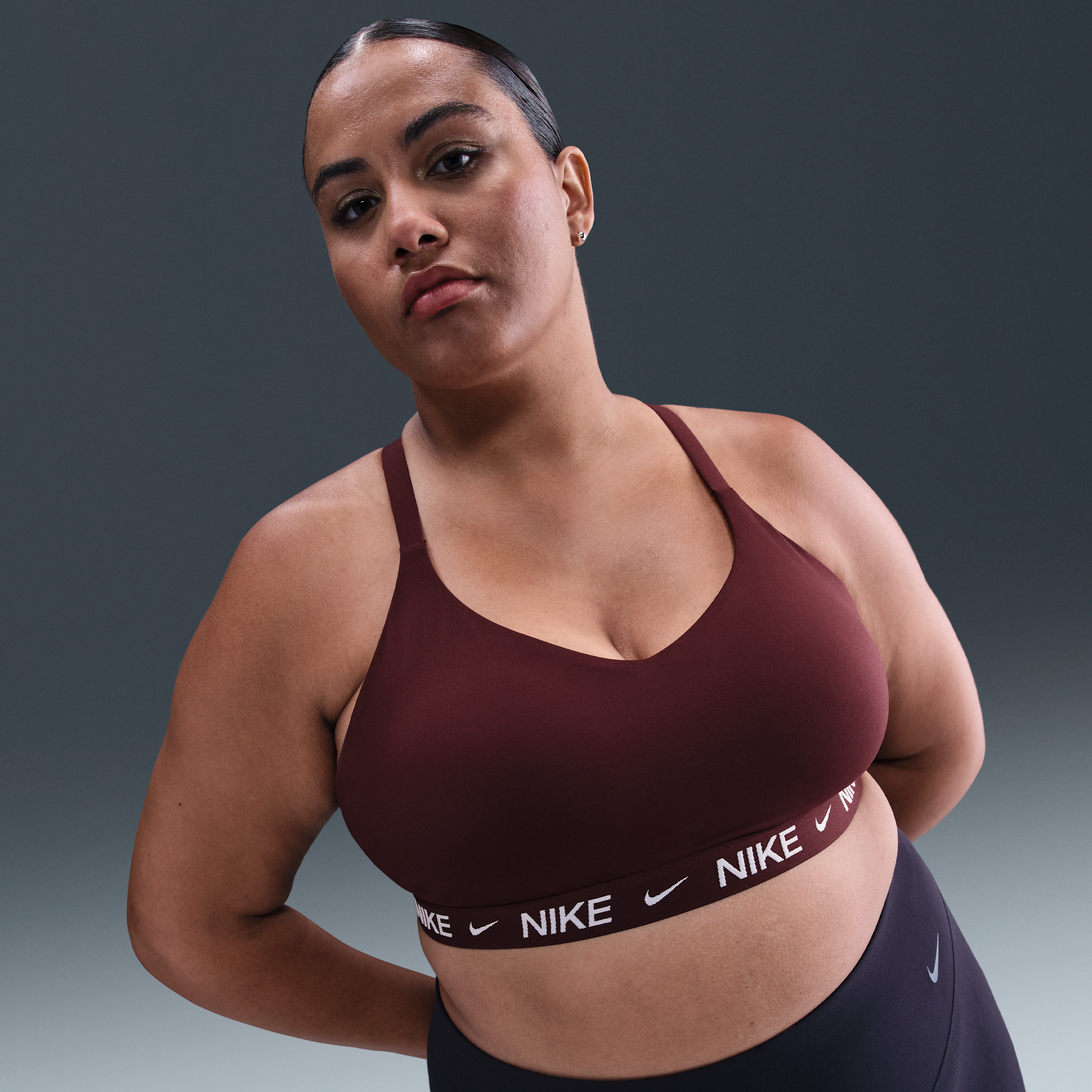 Nike Women's Indy Light Support Padded Adjustable Sports Bra (plus Size) In Red