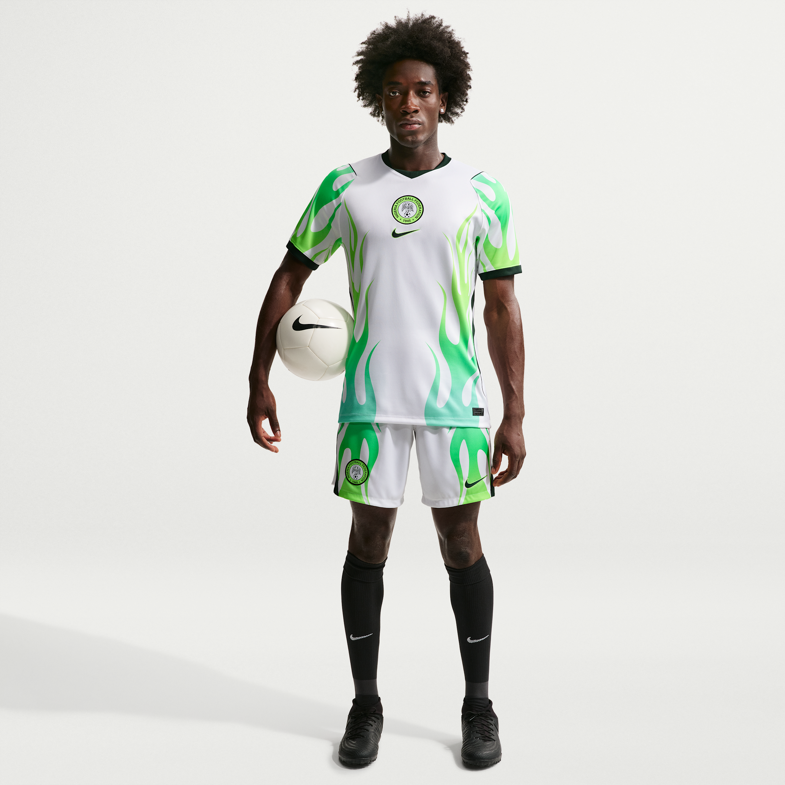 Finish Line Nigeria 2026 Stadium Away Nike Men's Soccer Dri-FIT Replica Shorts in White | IB4849-100