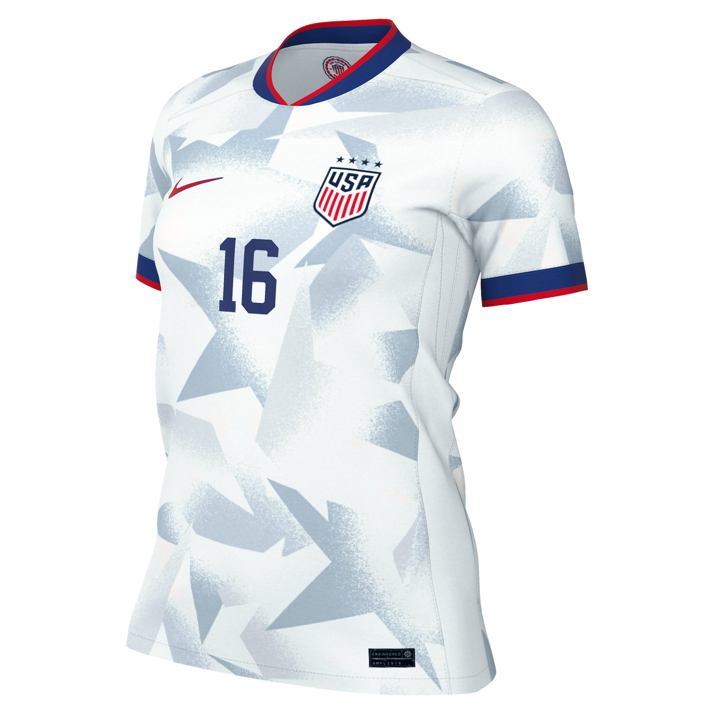 Nike Rose Lavelle Uswnt 2025 Stadium Home  Women's Dri-fit Soccer Jersey In White