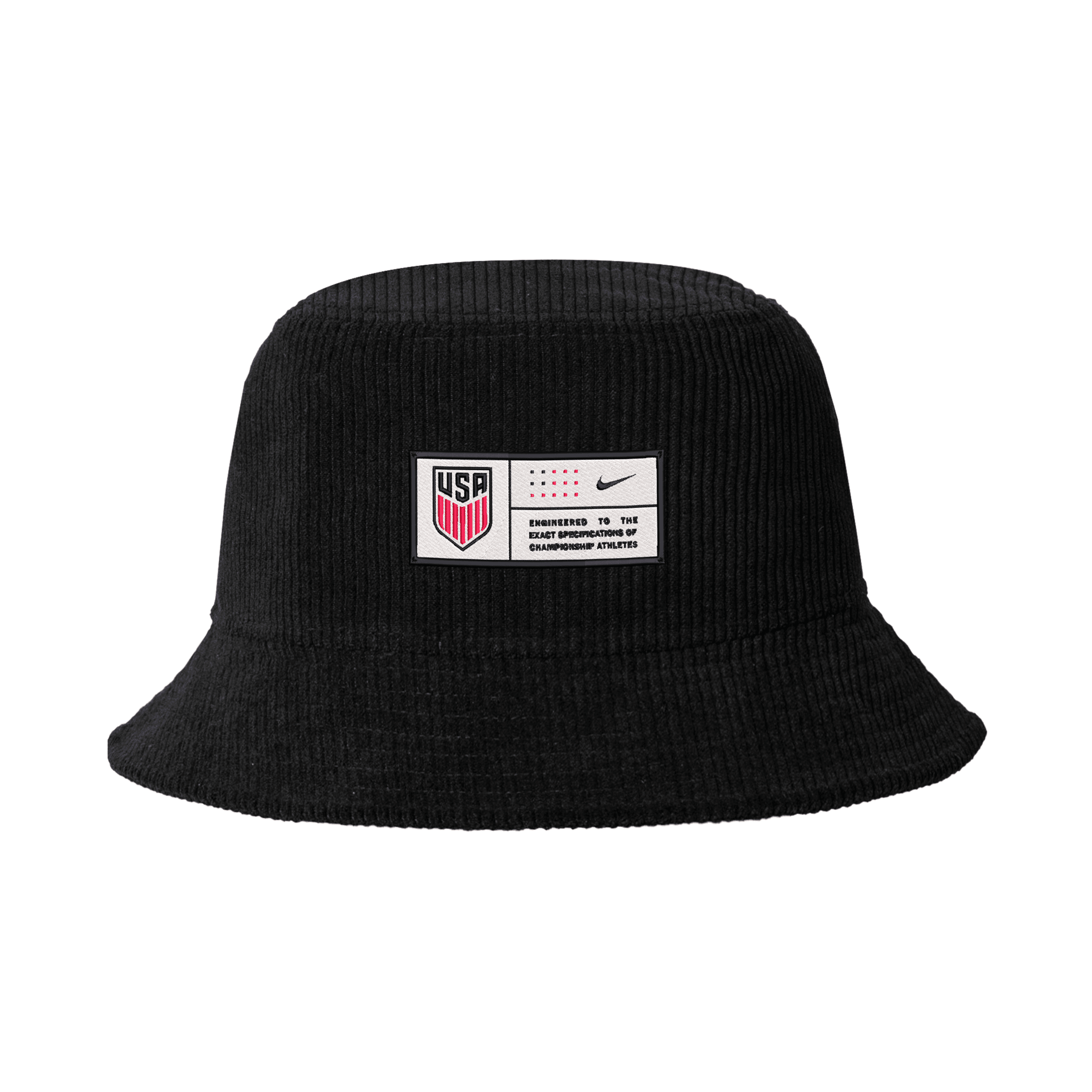 Nike Usmnt  Unisex Soccer Corduroy Bucket Cap In Black