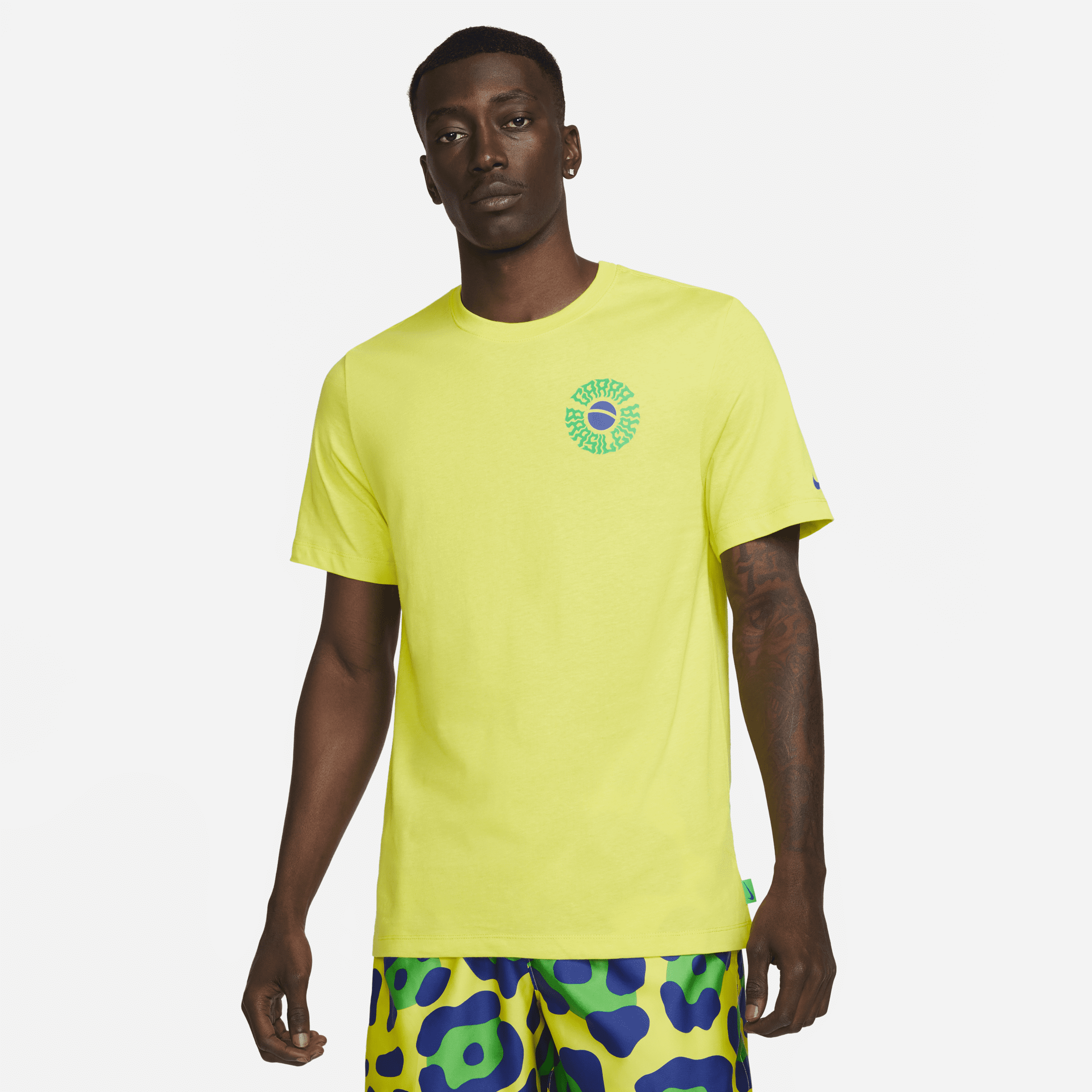 Nike Brazil  Men's Voice T-shirt In Yellow