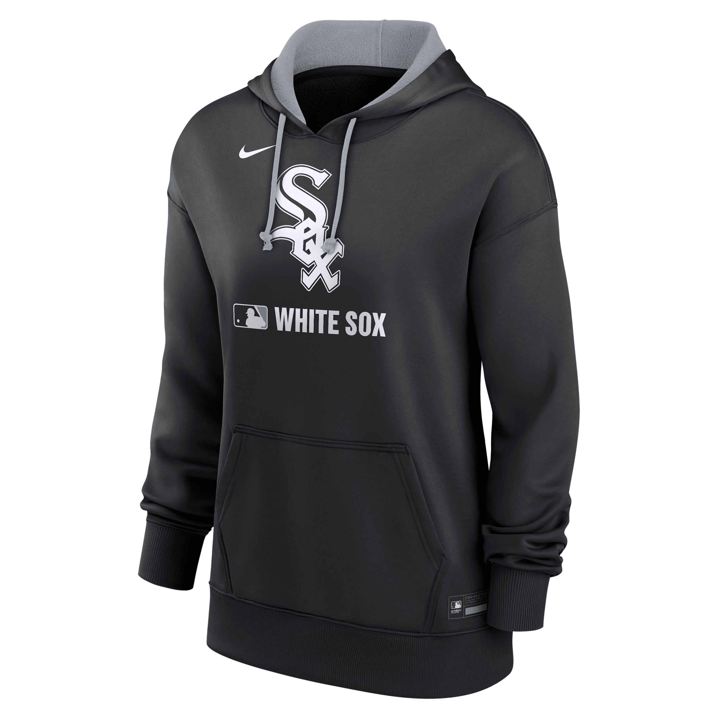 Nike Women's Chicago White Sox Authentic Collection Therma Mlb Pullover Hoodie In Black