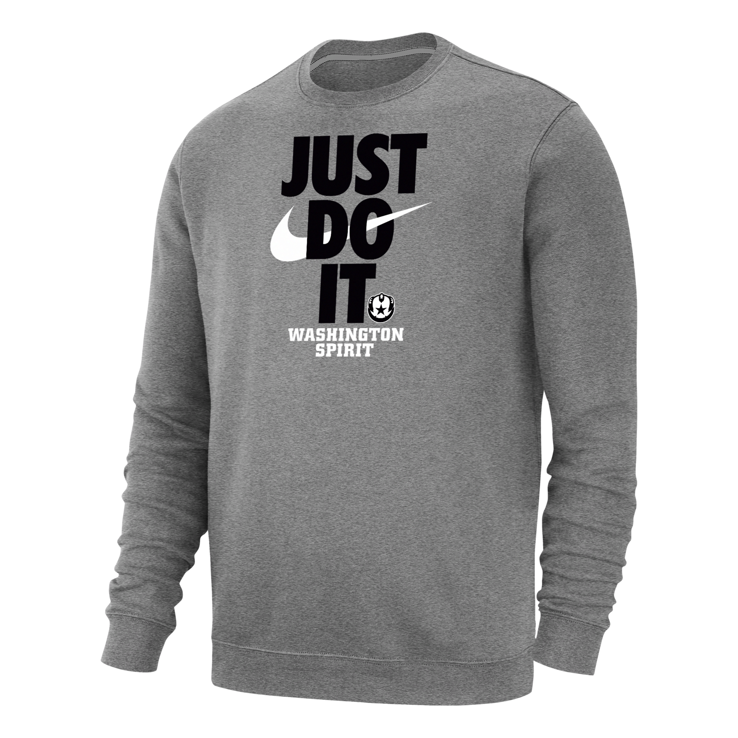 Nike Washington Spirit Club Fleece  Men's Soccer Crew-neck Sweatshirt In Grey