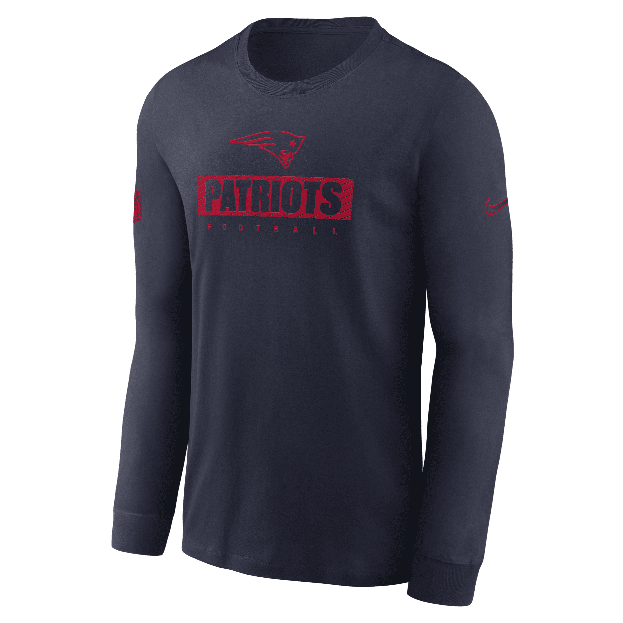 Nike New England Patriots Sideline Team Issue  Men's Dri-fit Nfl Long-sleeve T-shirt In Blue