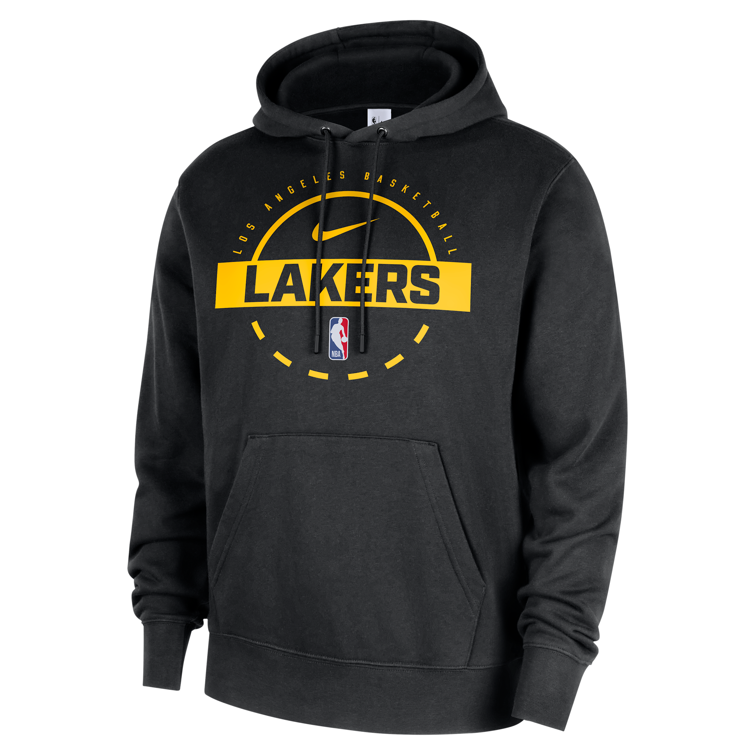Nike Men's Black Los Angeles Lakers 2025/26 Authentic Practice Club Pullover Hoodie In Black
