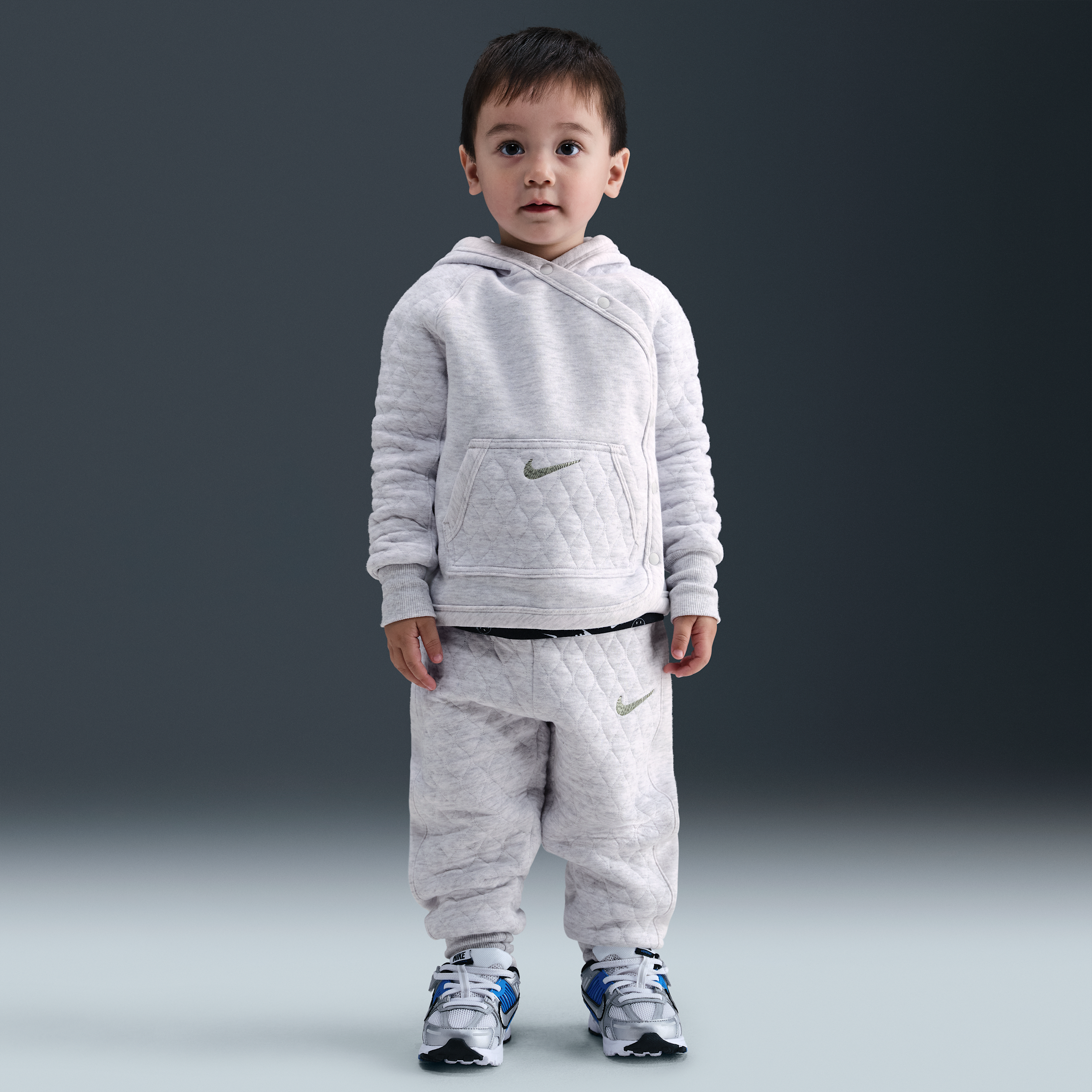 Nike Ready, Set! Toddler 2-piece Hooded Jogger Pantsset In Neutral