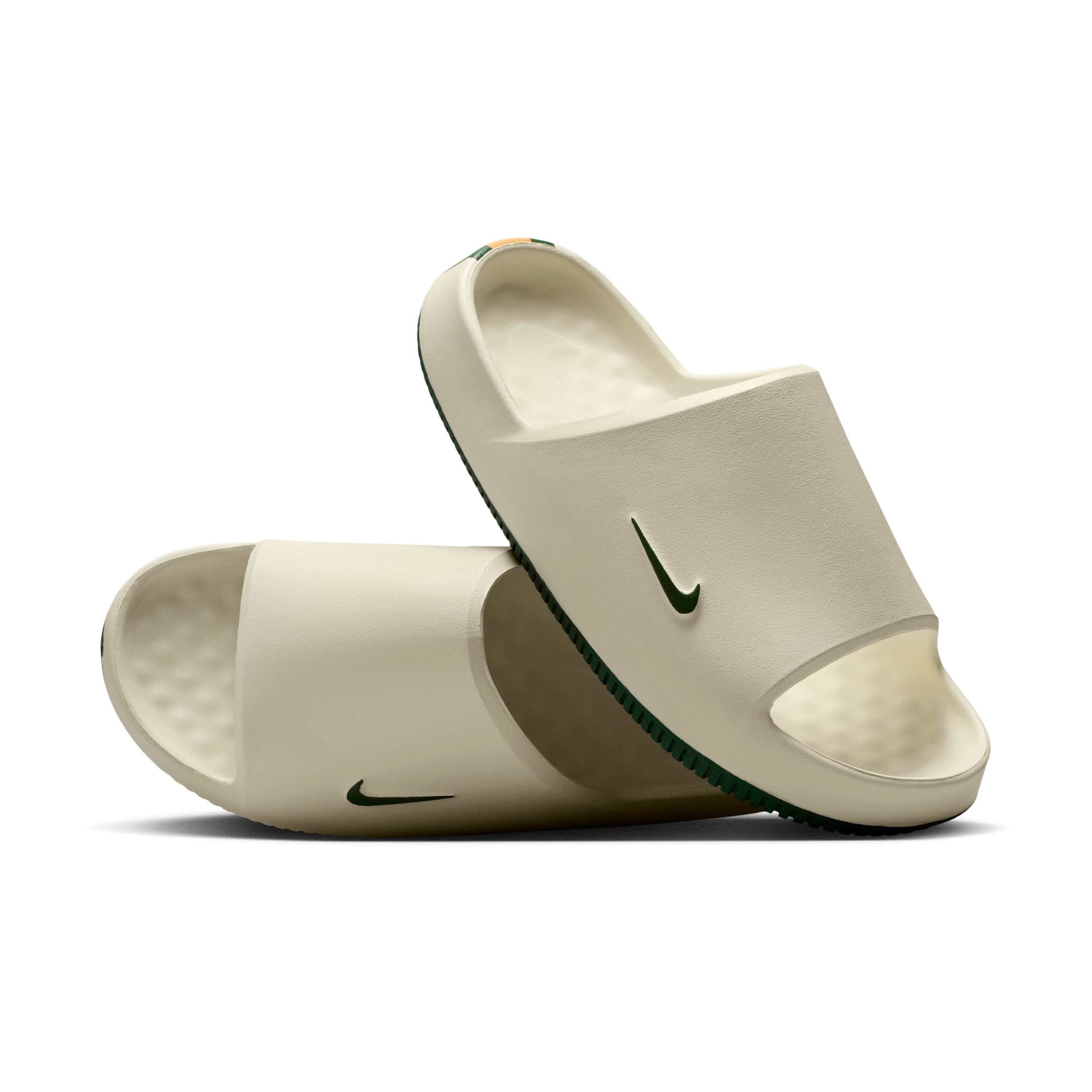 Nike Men's Calm (Green Bay Packers) NFL Slides in White | IM7306-100