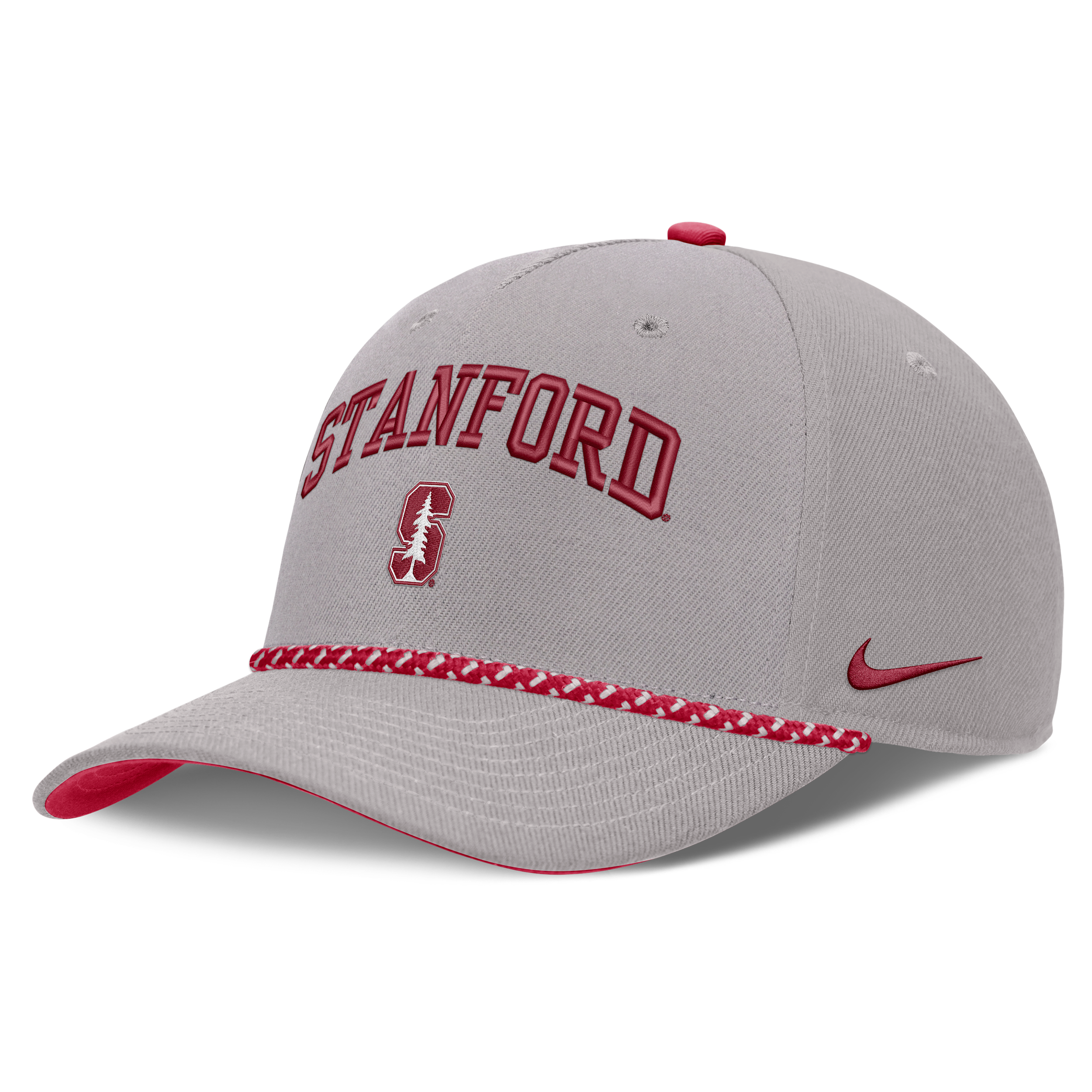 Men's and Women's Nike Gray Stanford Cardinal Primetime Rise Rope Adjustable Hat - Gray, Cardinal