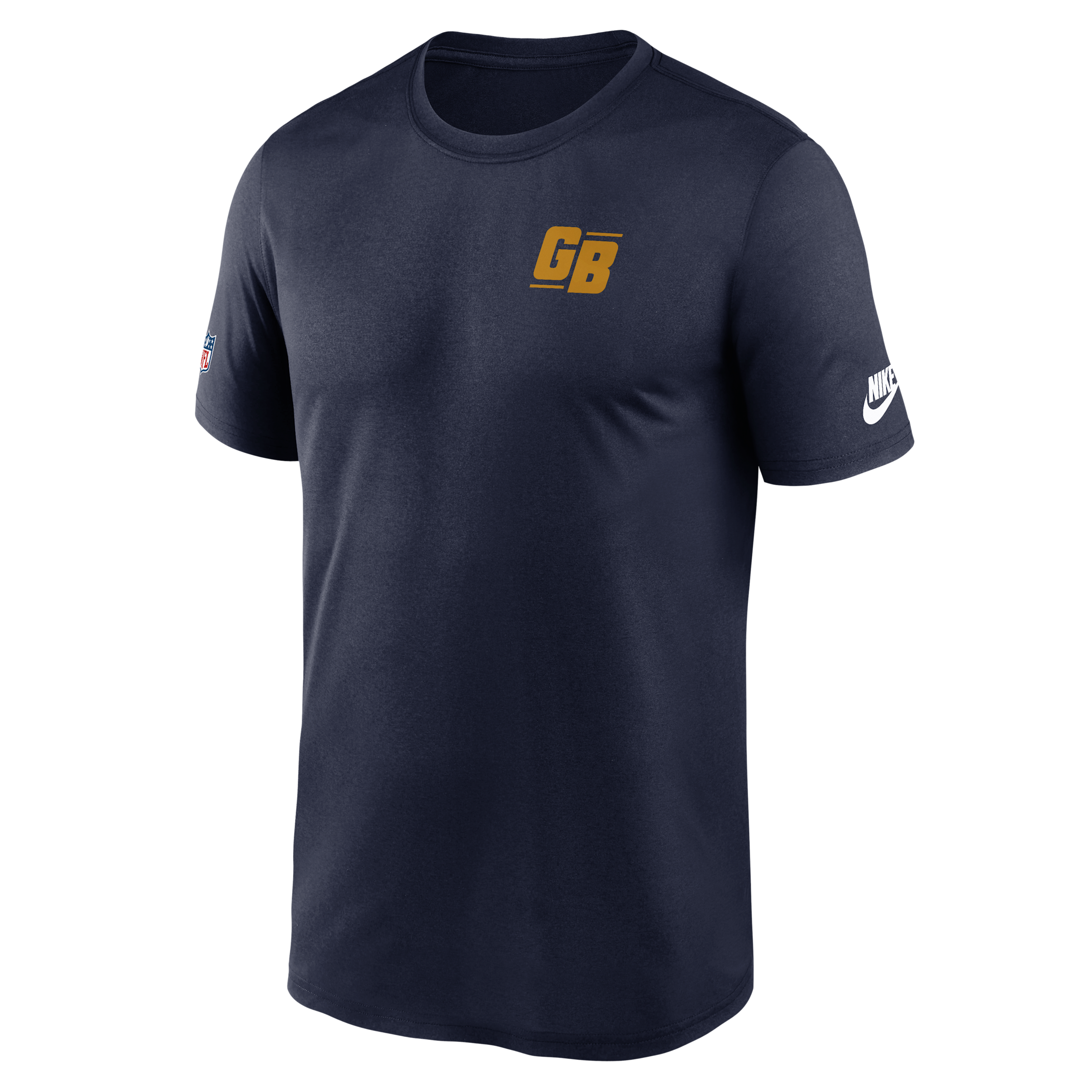 Nike Navy Green Bay Packers The 1923 Classic Sideline Logo Dri-fit Legend T-shirt In Blue