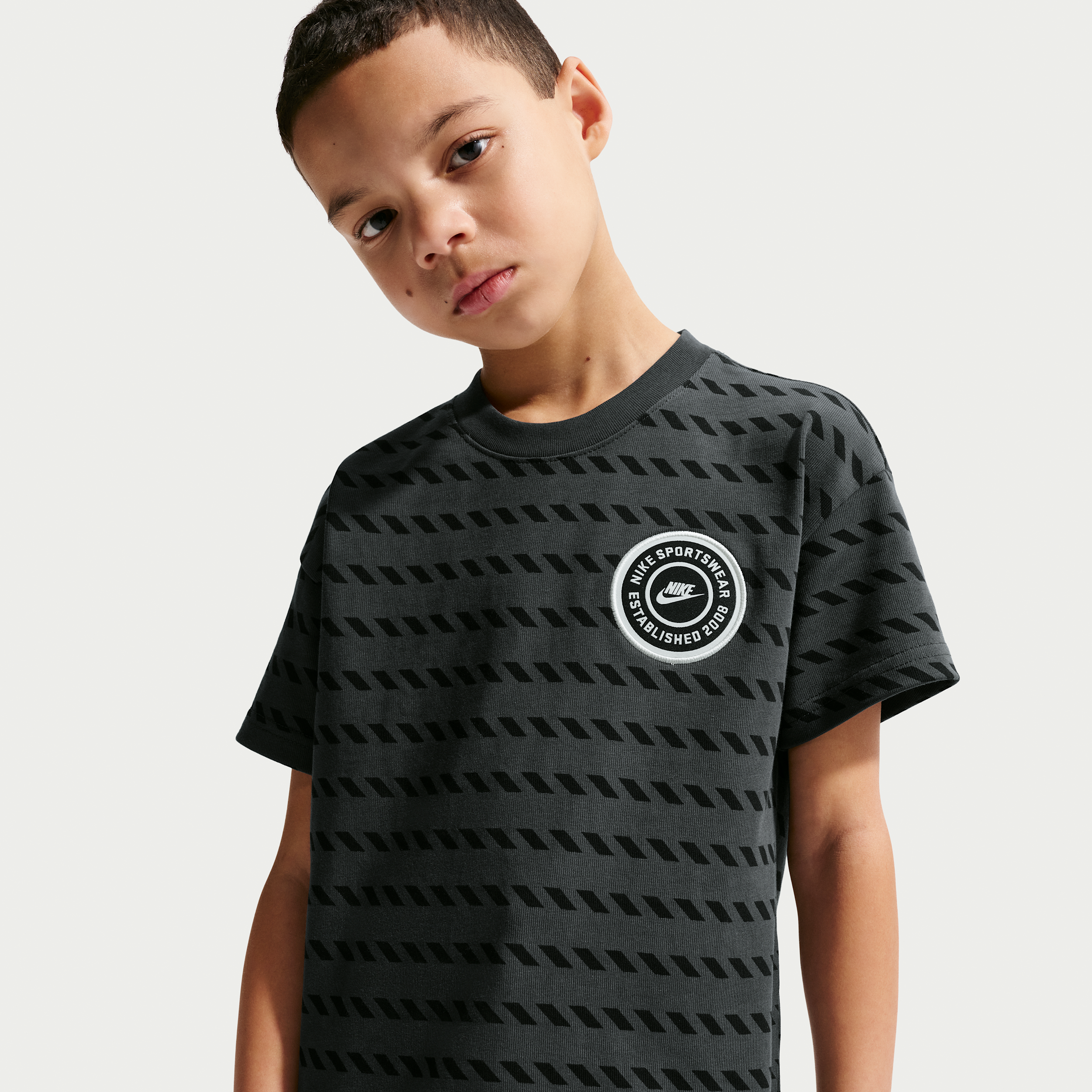 Nike Sportswear Big Kids' Max90 T-Shirt in Grey | IO8211-070