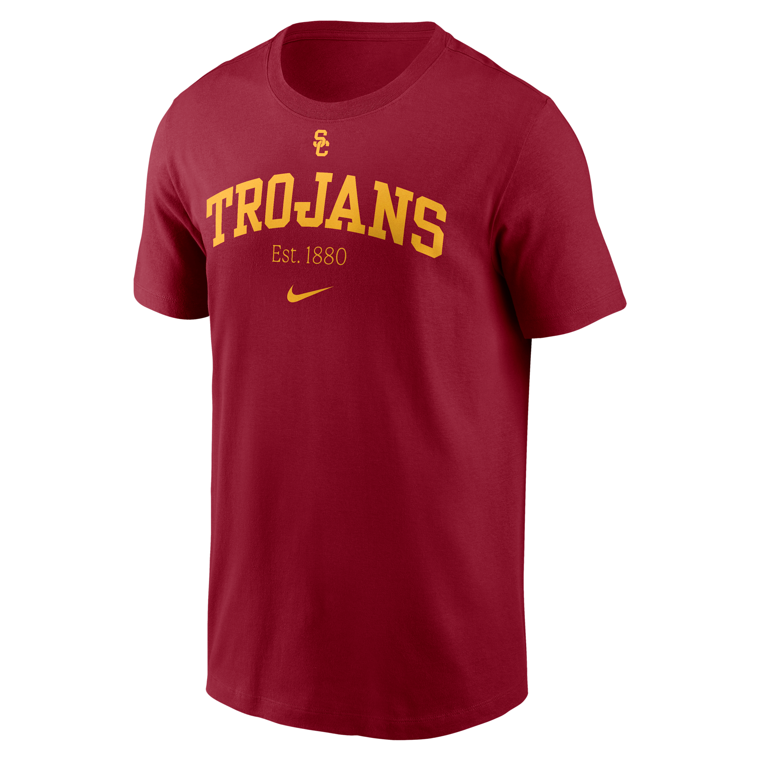 USC Academic Arch Nike Men's College T-Shirt in Red | N19969WSCJ-7PJ
