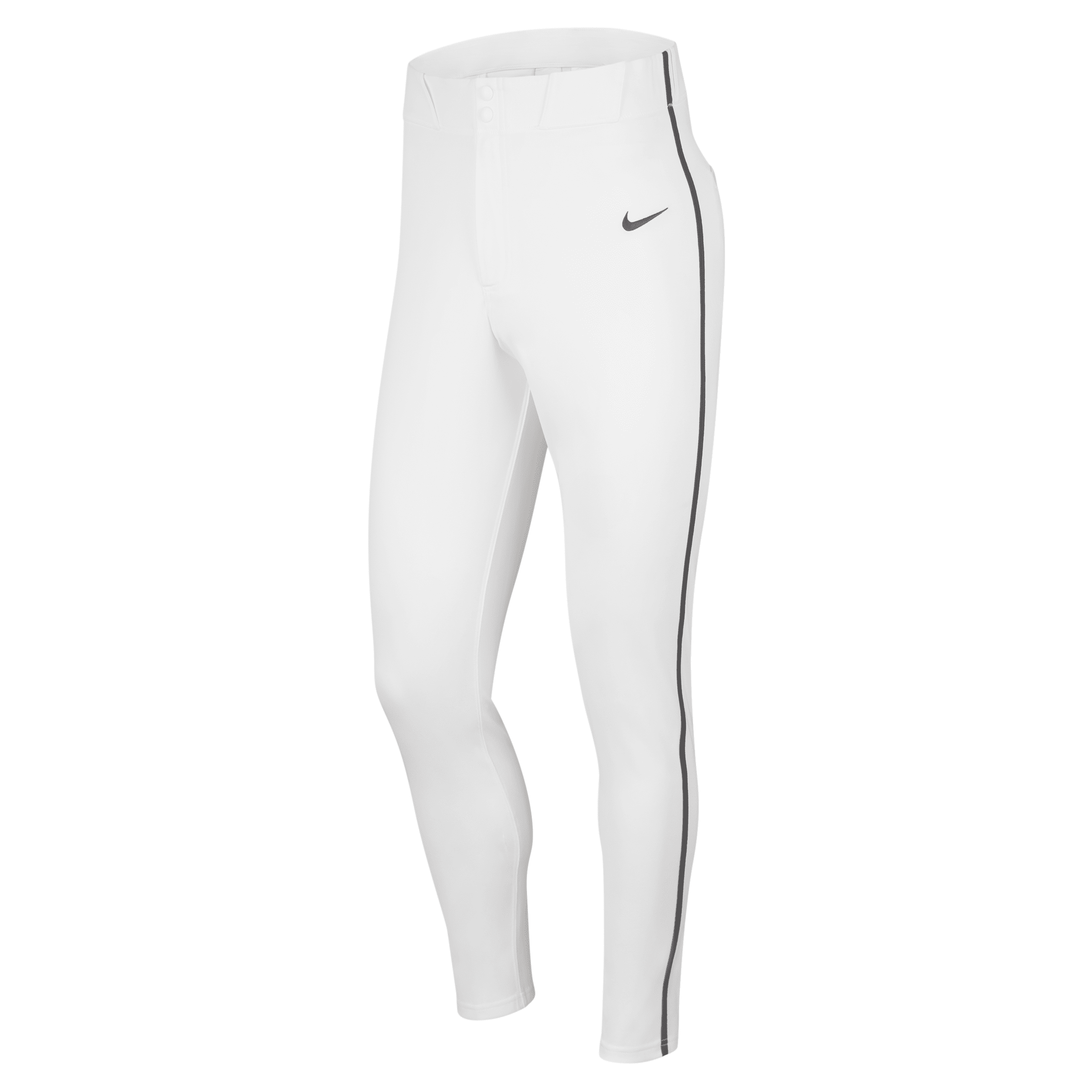 Nike Men's Vapor Select 2 Piped Baseball Pants, Medium, White/Black