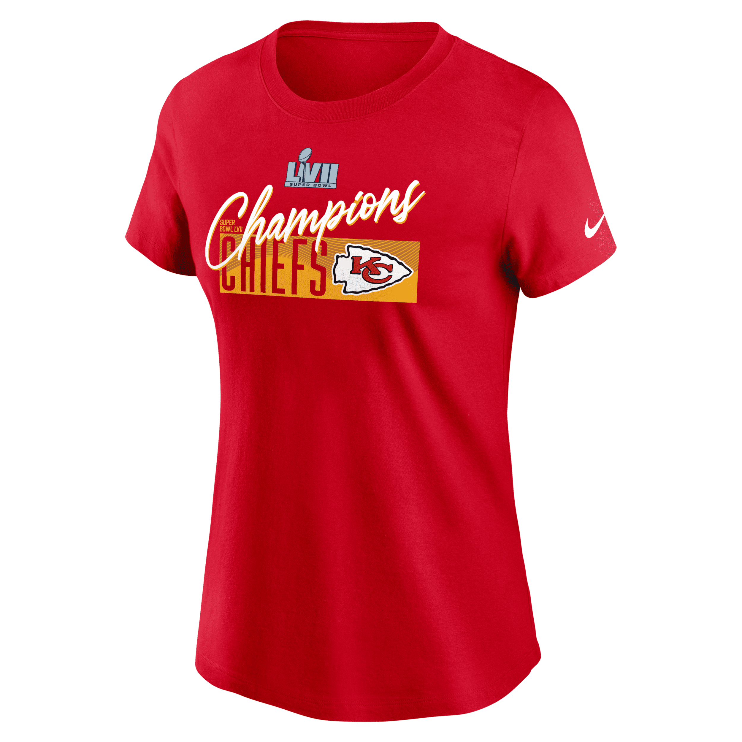 Nike Women's Super Bowl Lvii Champions Iconic (nfl Kansas City Chiefs) T-shirt In Red