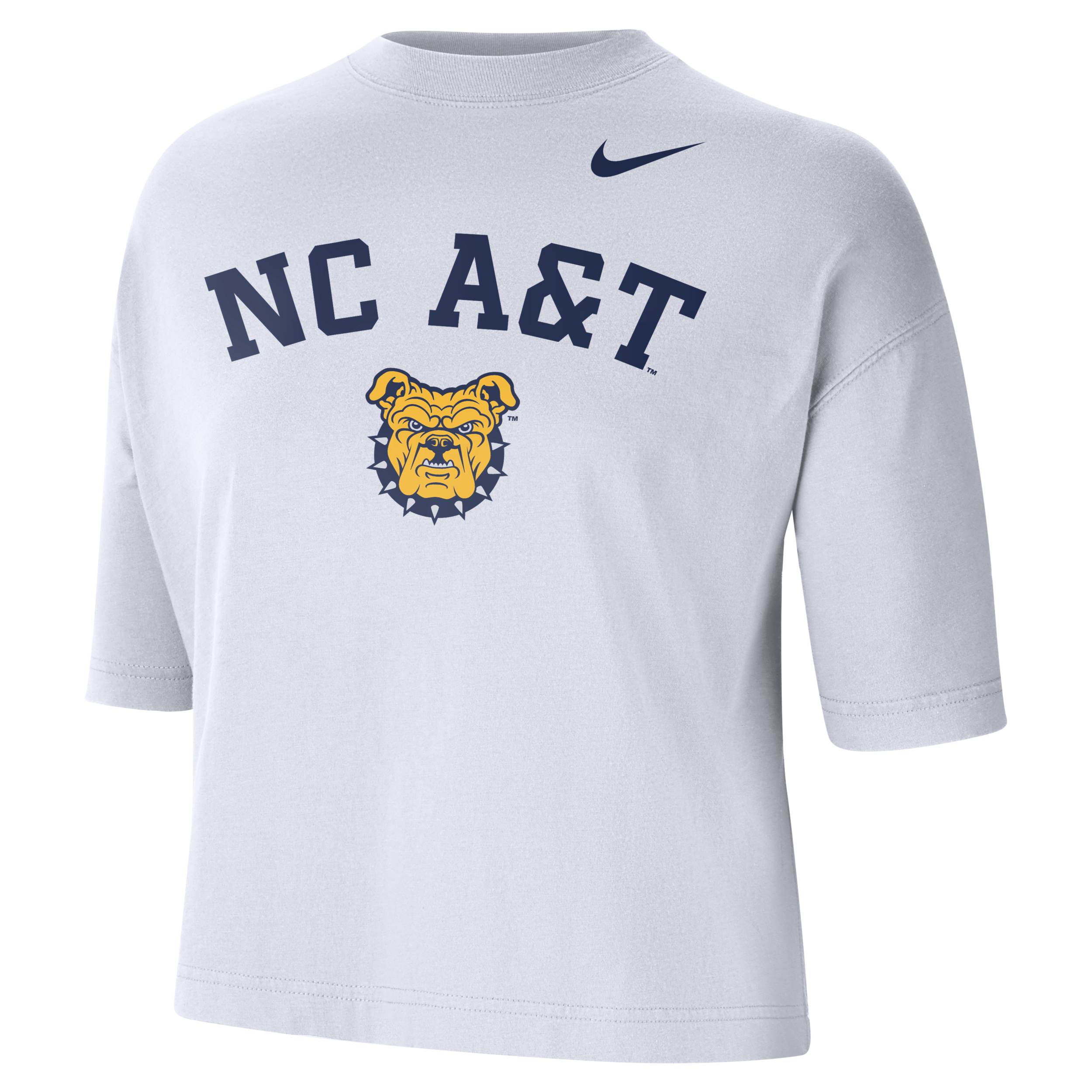 Nike Women's College (north Carolina A&t State) Boxy T-shirt In White