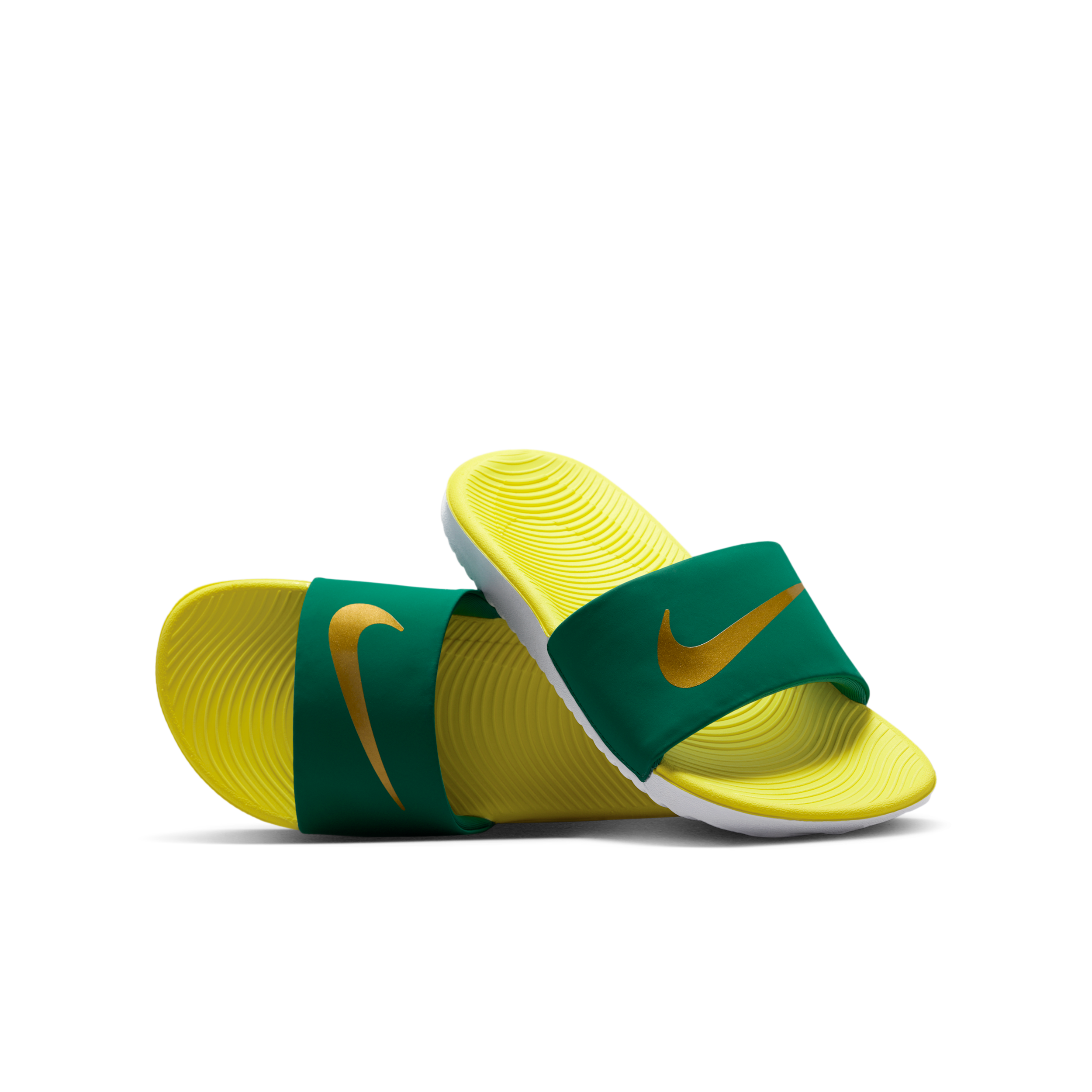 Nike Kawa Little/Big Kids' Slides in Green | FJ8812-301