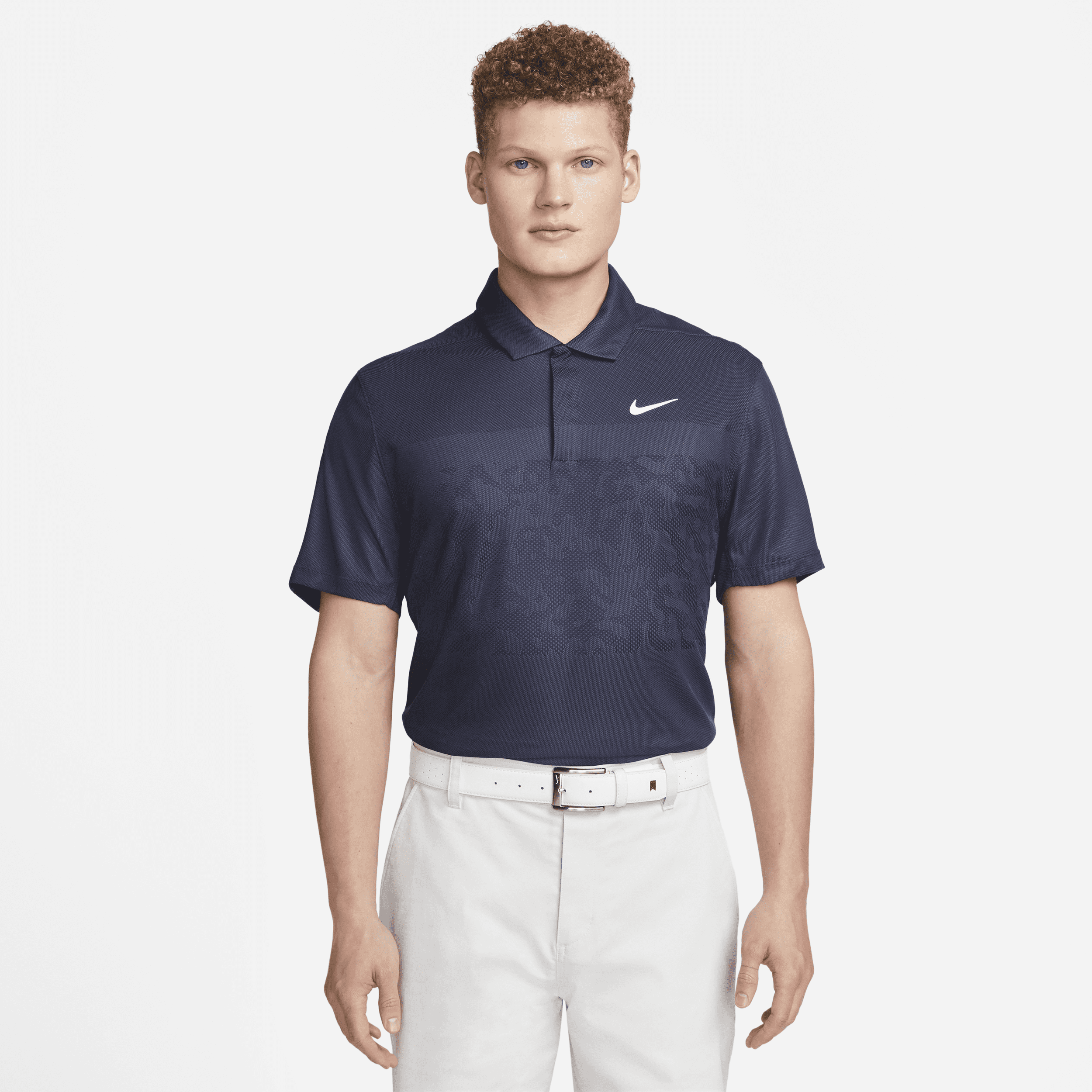 Shop Nike Men's Dri-fit Adv Tiger Woods Golf Polo In Blue