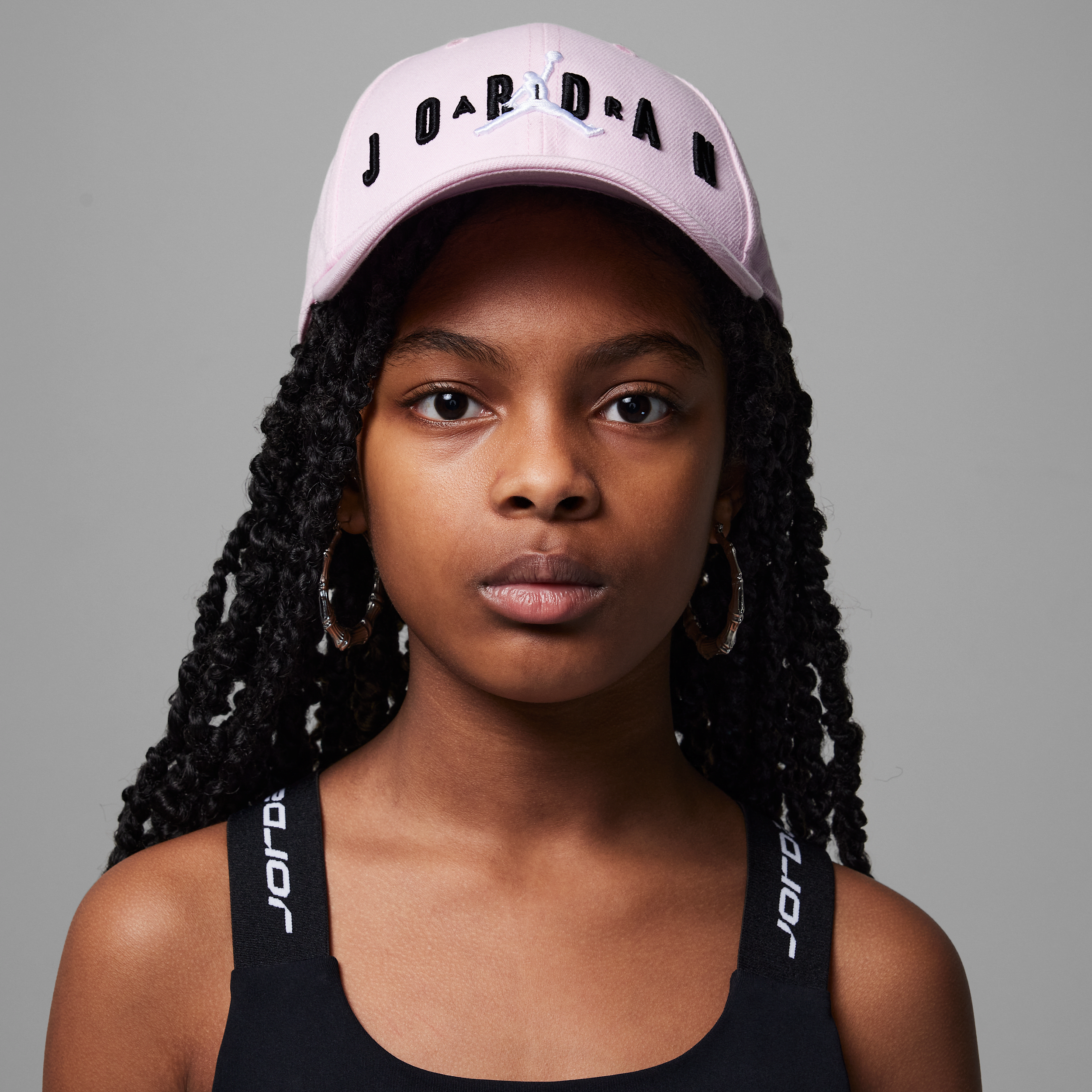 Jordan Big Kids' Structured Strapback Cap In Pink