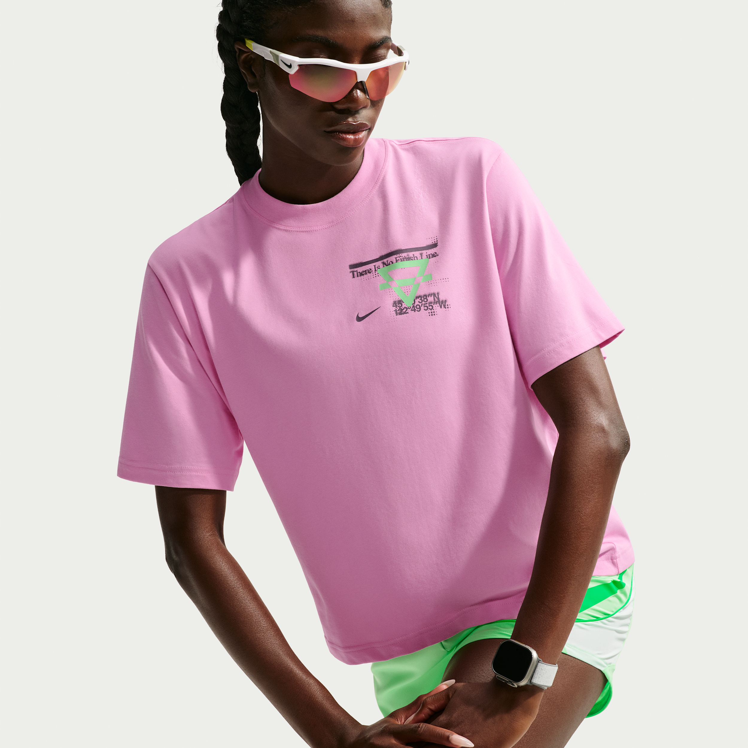 Nike Women's Swift Dri-FIT Running T-Shirt in Pink | IM8893-621