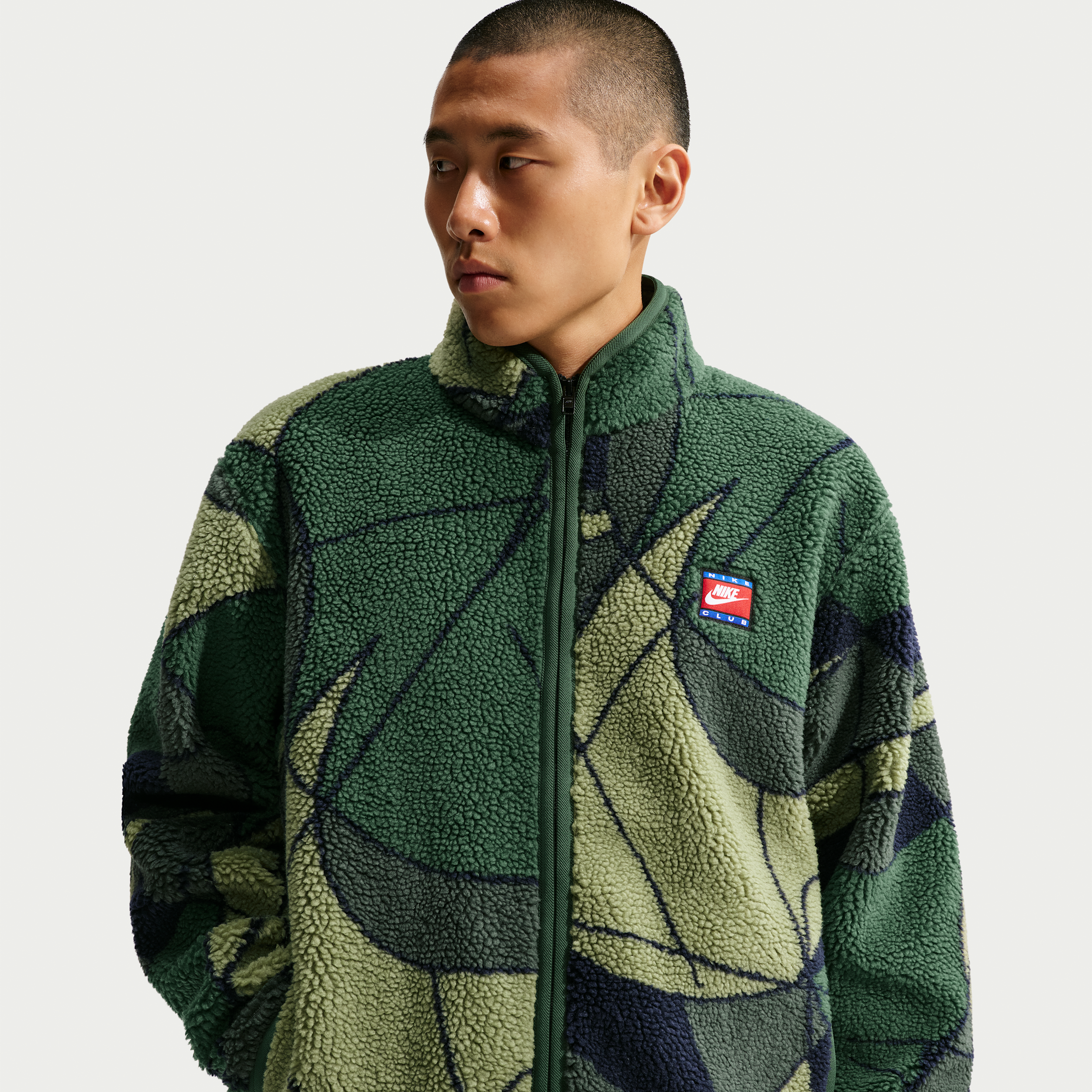 Nike Men's Club Winterized Fleece Full-Zip Jacket in Green | IM5857-323