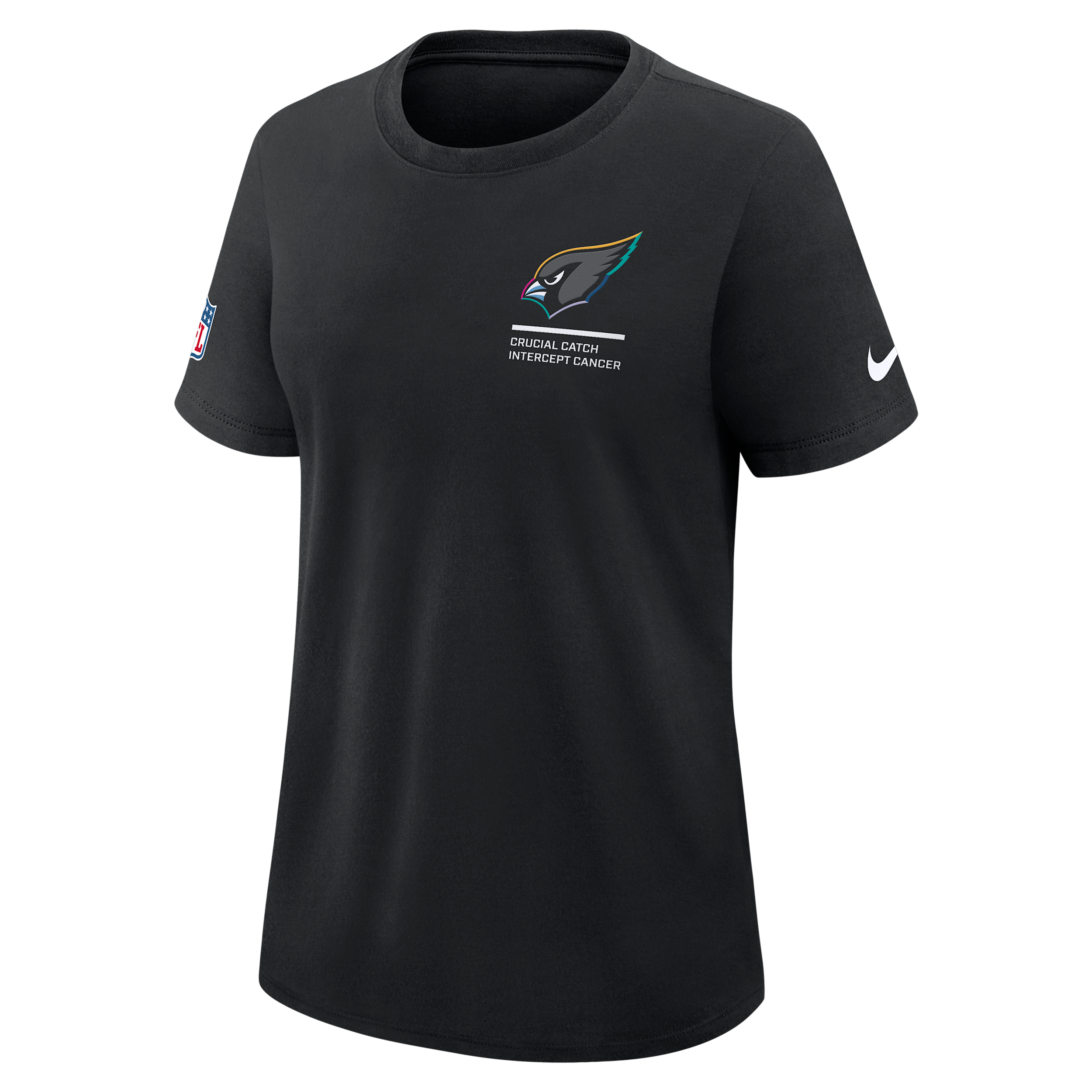 Nike Arizona Cardinals Crucial Catch Women's Dri-fit Nfl T-shirt In Black