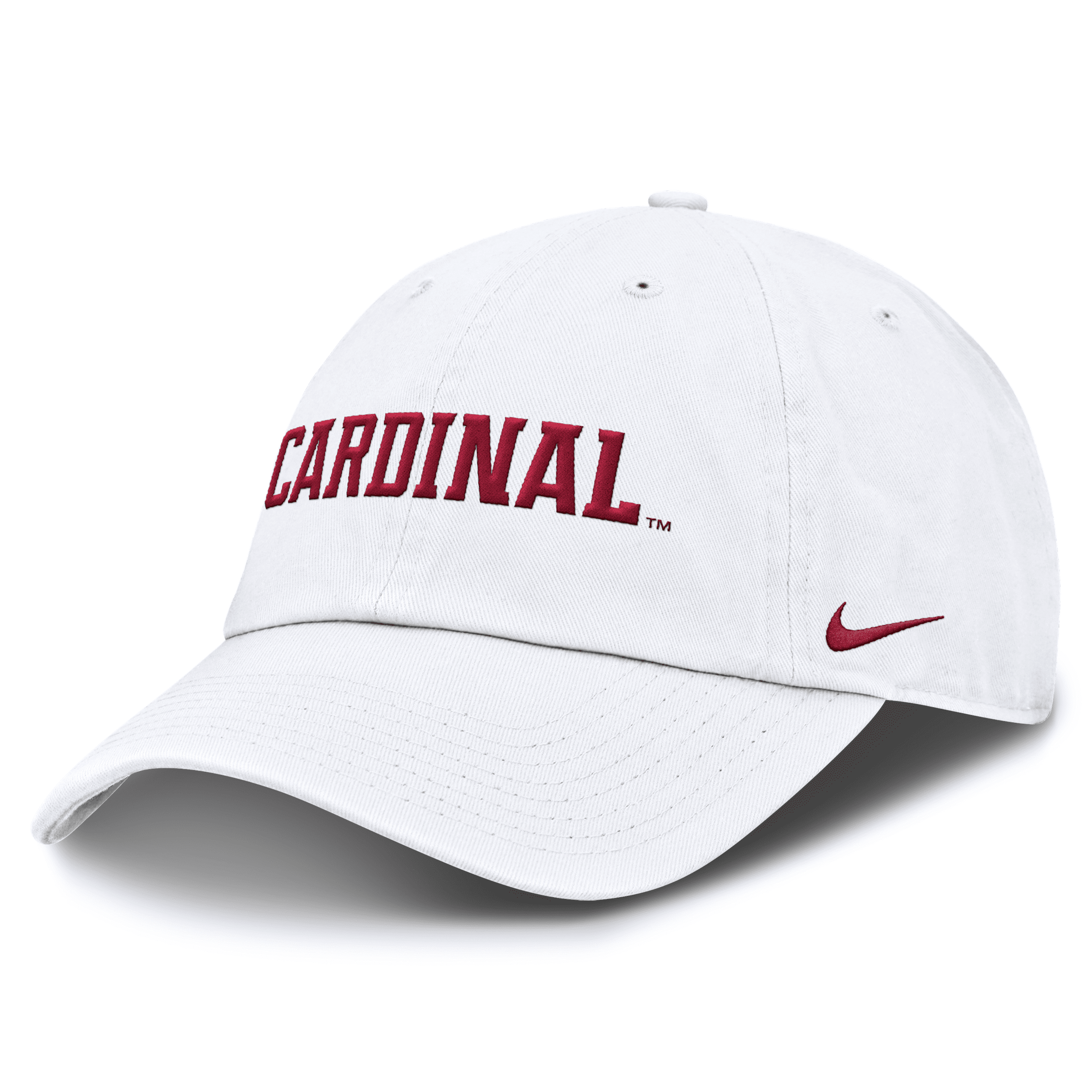 Nike Stanford Cardinal Core Club Mascot Wordmark  Men's College Adjustable Hat In White