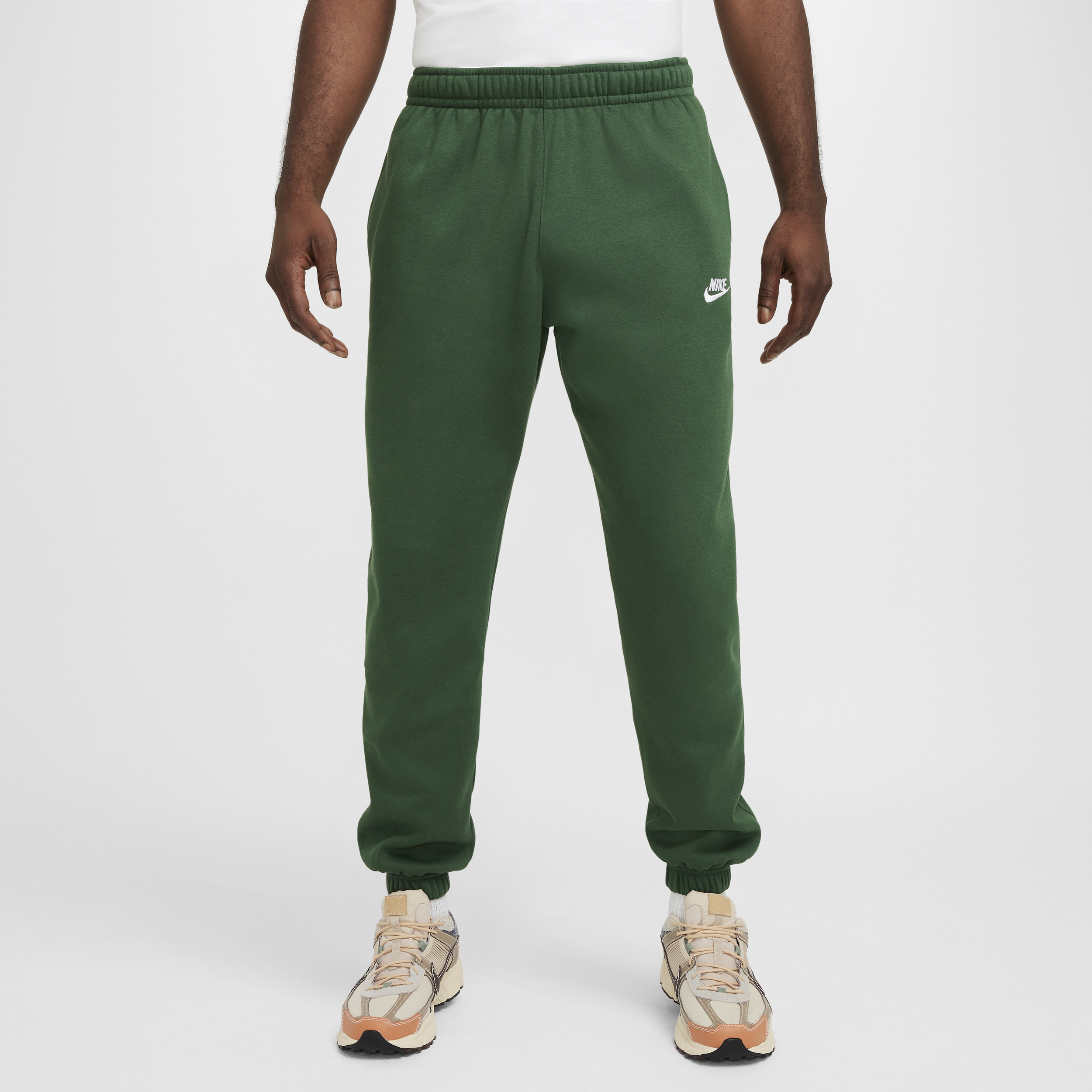 Shop Nike Men's  Sportswear Club Fleece Pants In Green