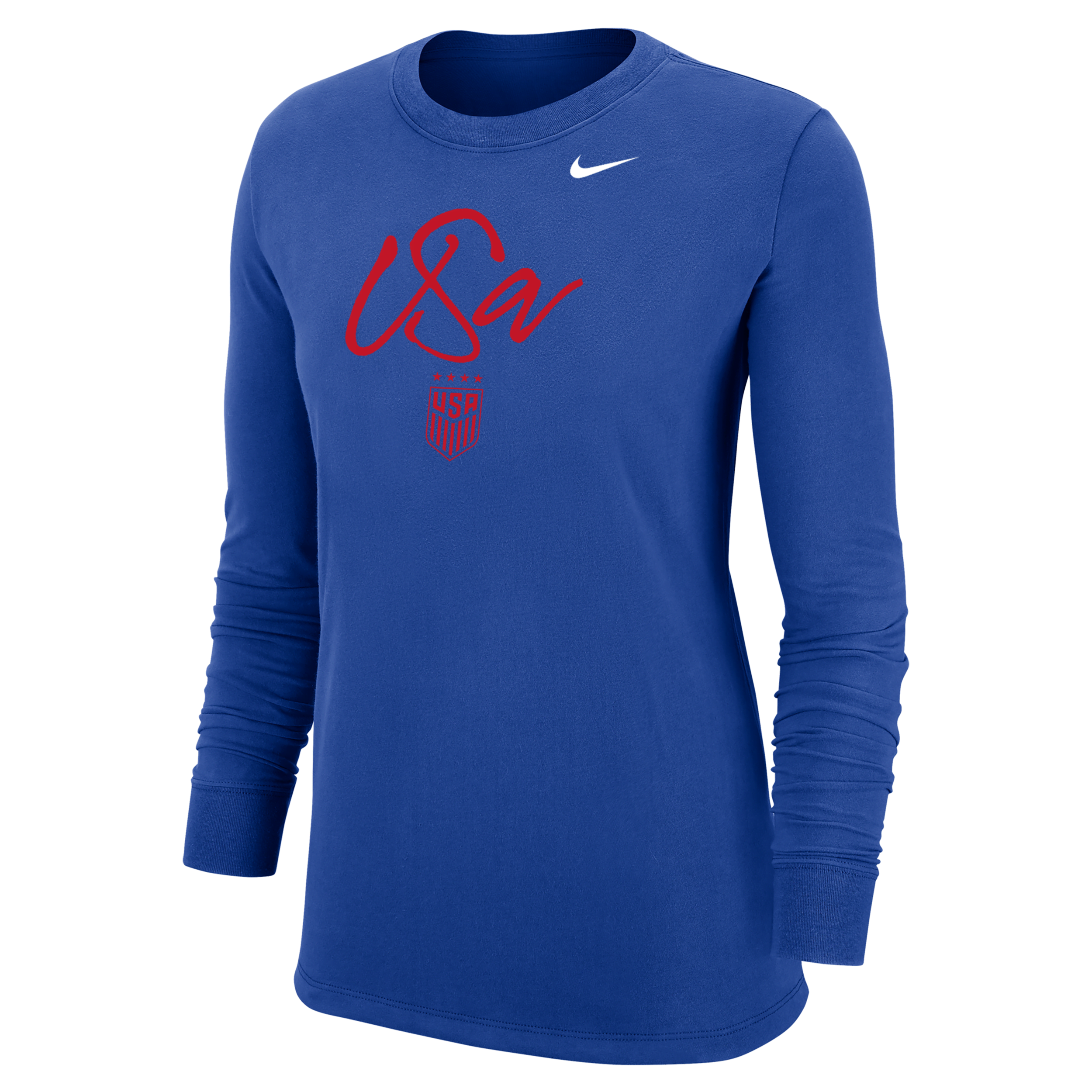 Nike Uswnt  Women's Soccer Long-sleeve T-shirt In Blue