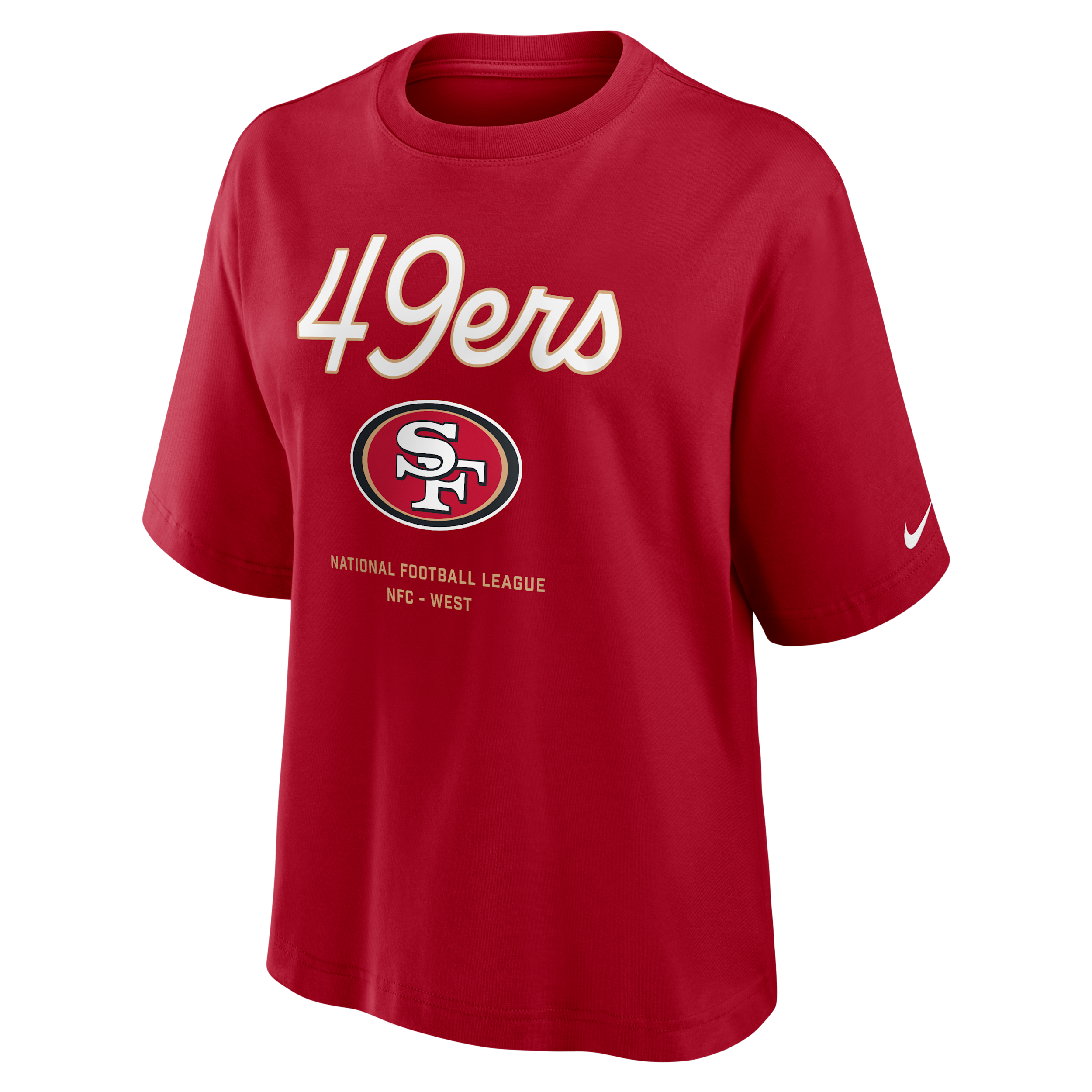 Nike San Francisco 49ers Essential Script Boxy  Women's Nfl T-shirt In Red