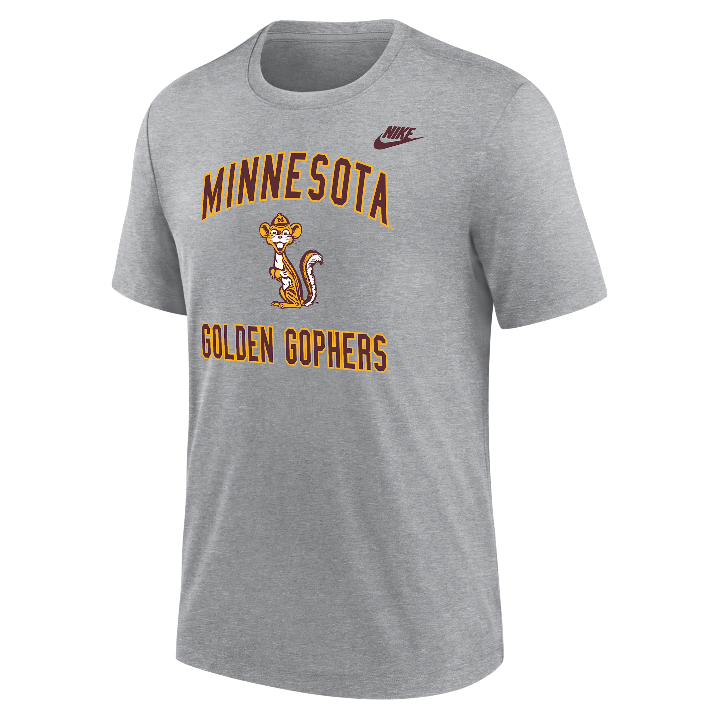 Minnesota Golden Gophers Nike Men's Football Tri-Blend T-Shirt in Grey | M21372P396MINN-DGH
