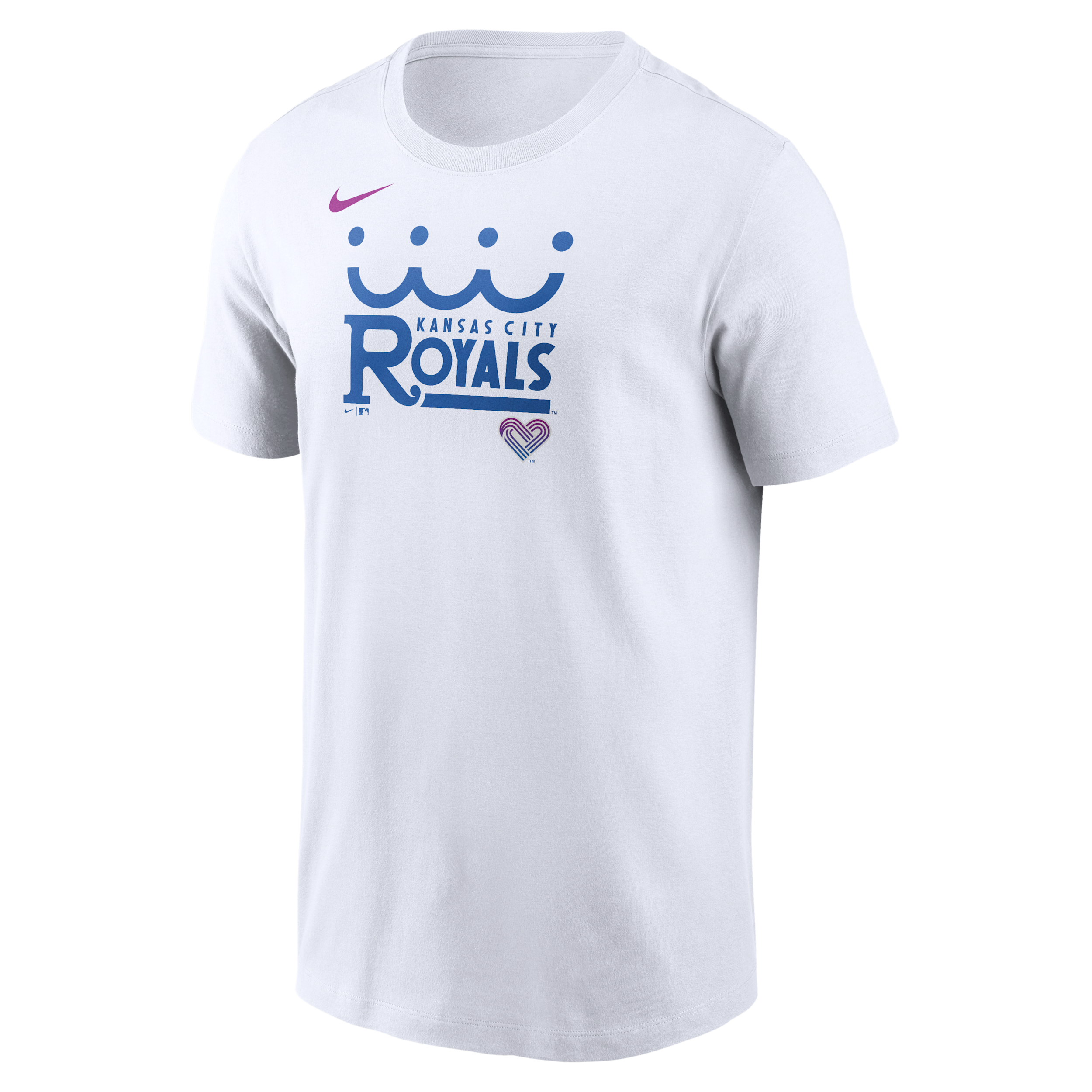Kansas City Royals City Connect Wordmark Nike Men's MLB T-Shirt in White | N19910AROY-APT