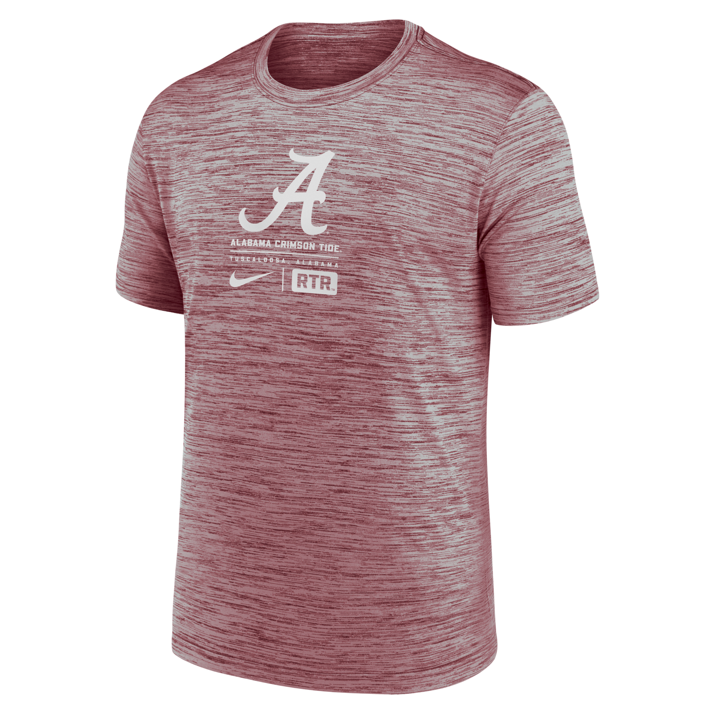 Nike Crimson Alabama Crimson Tide Campus Center Block Velocity Performance T-shirt In Burgundy