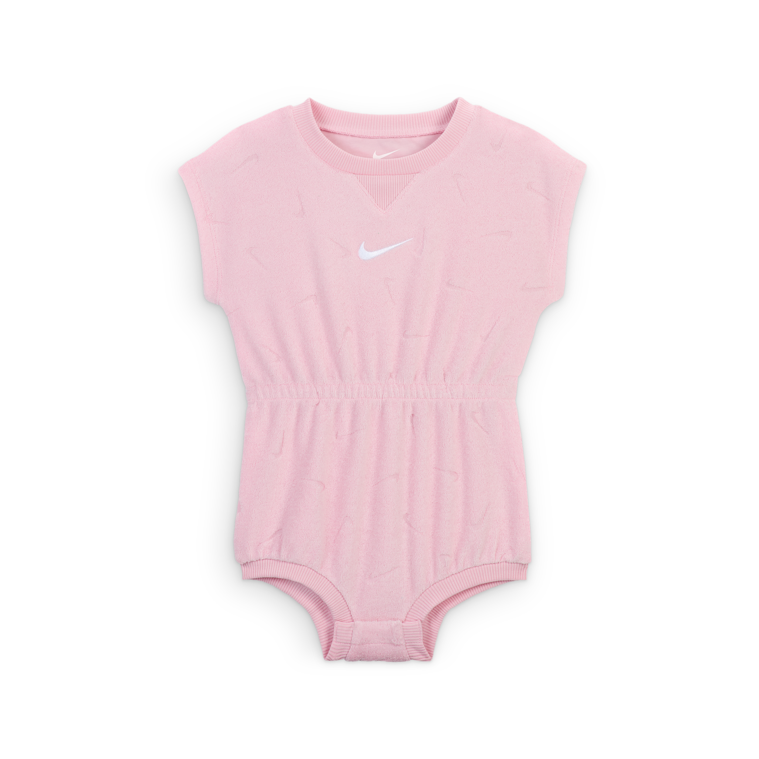 Nike Essentials Baby (12-24m) Jacquard Towel Terry Romper In Pink