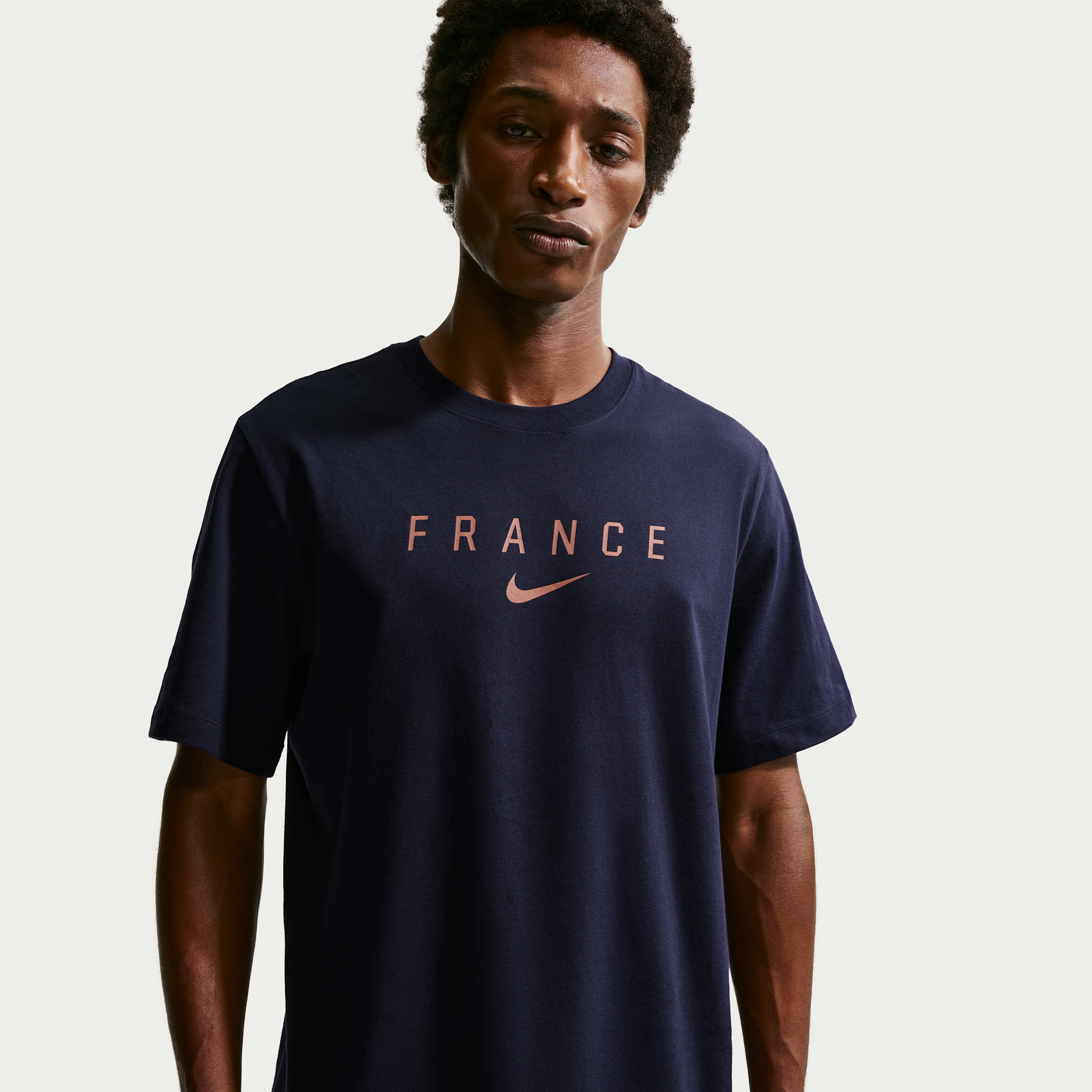 Nike Men's Blue France National Team Wordmark T-Shirt - Blue