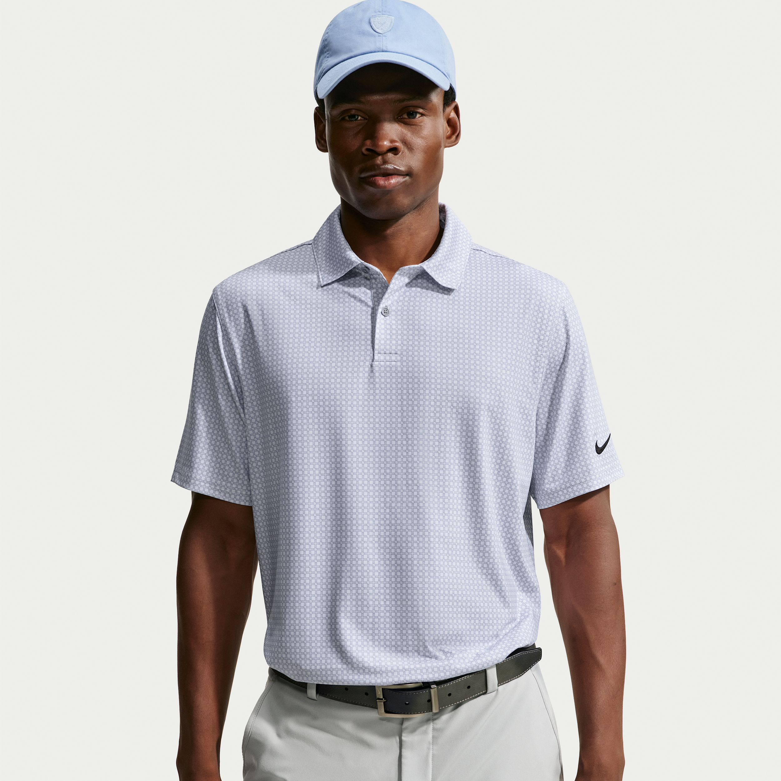 Nike Men's Velocity Dri-fit Printed Golf Polo In Grey