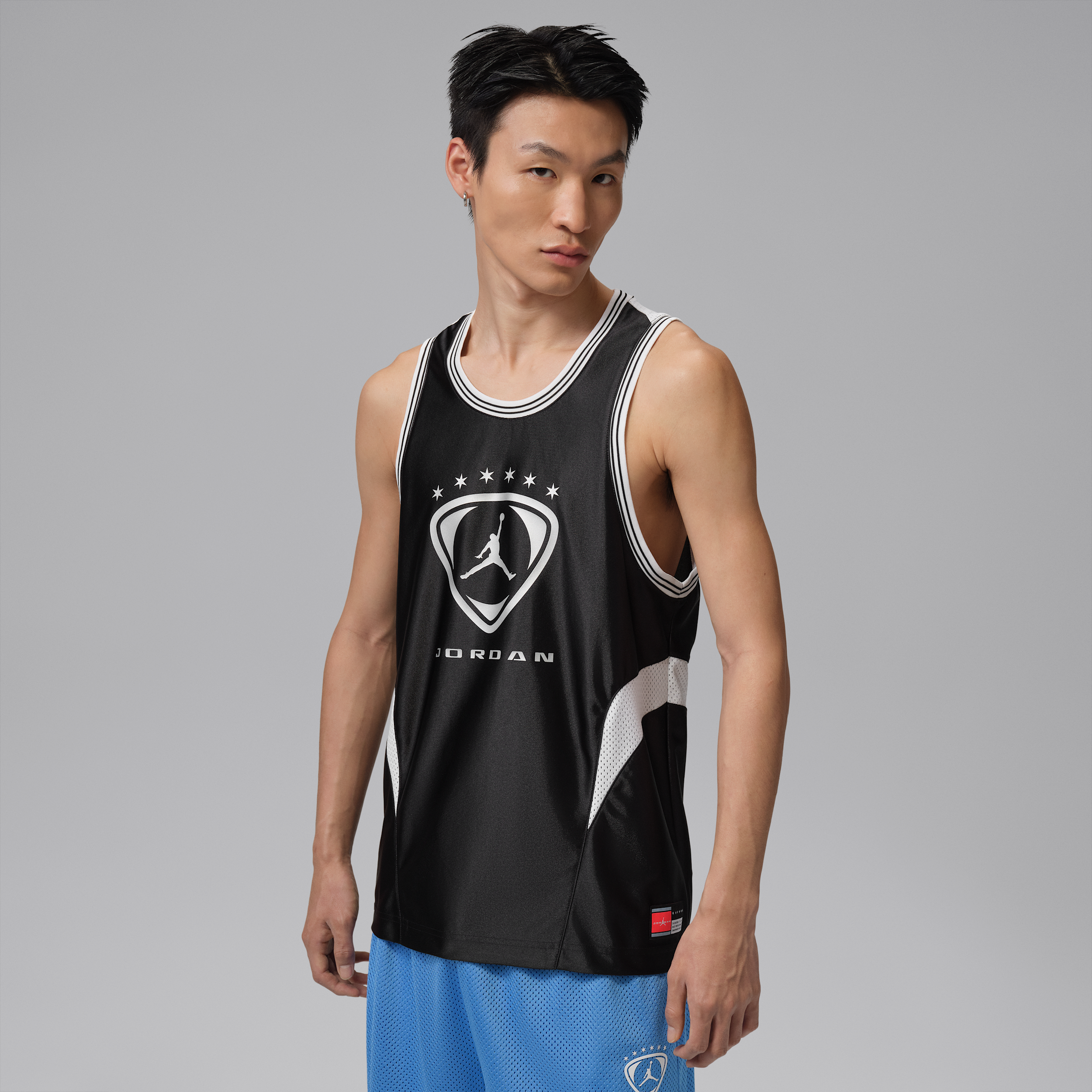 Men's Jordan Brooklyn Sleeveless Jersey in Black | IO1830-010