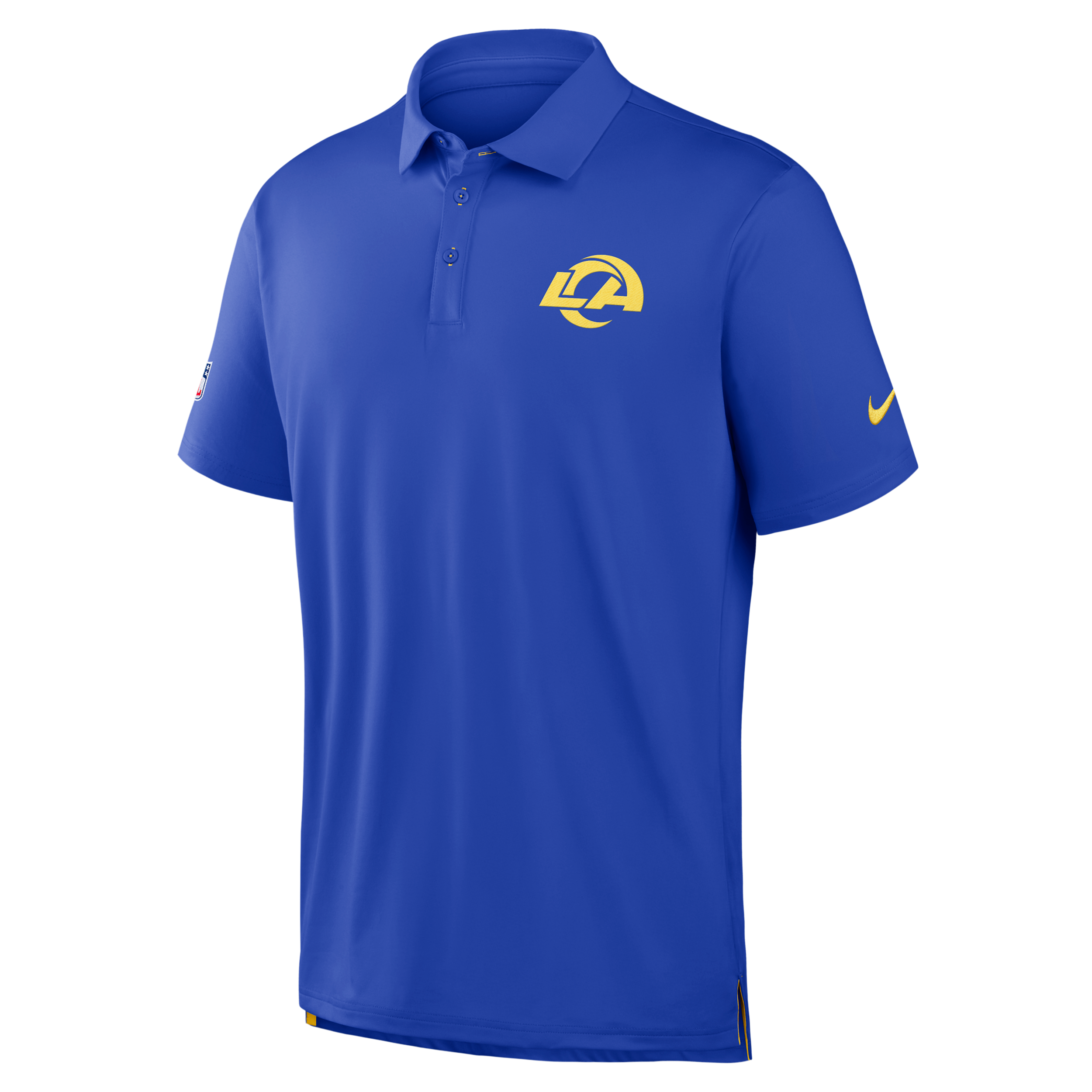 Men's Nike Royal Los Angeles Rams Sideline Powerful Blocking Dri-FIT Tour Polo