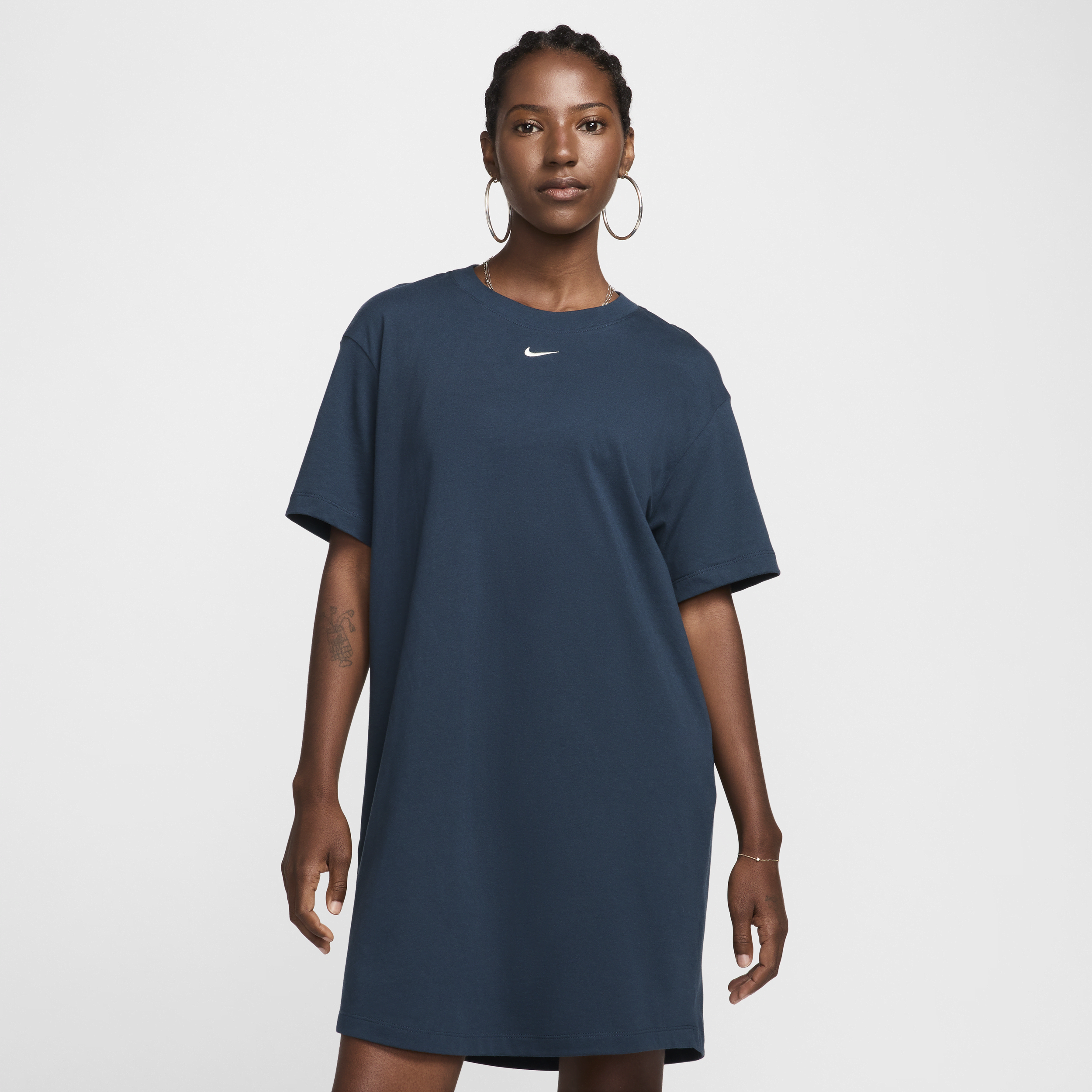 Nike Women's Sportswear Chill Knit Oversized T-shirt Dress In Blue